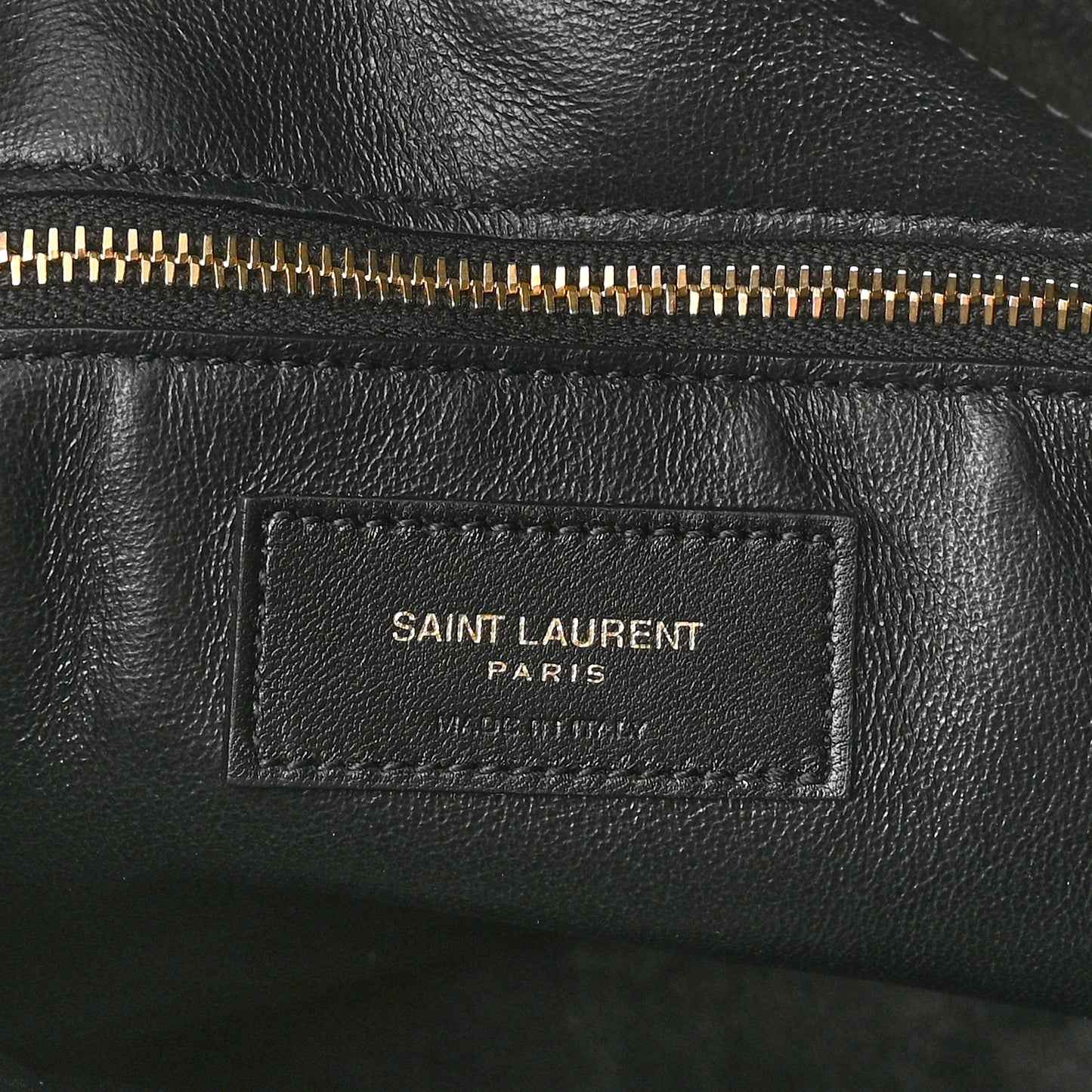 Lambskin Seau Fermoir Bucket Bag Black
