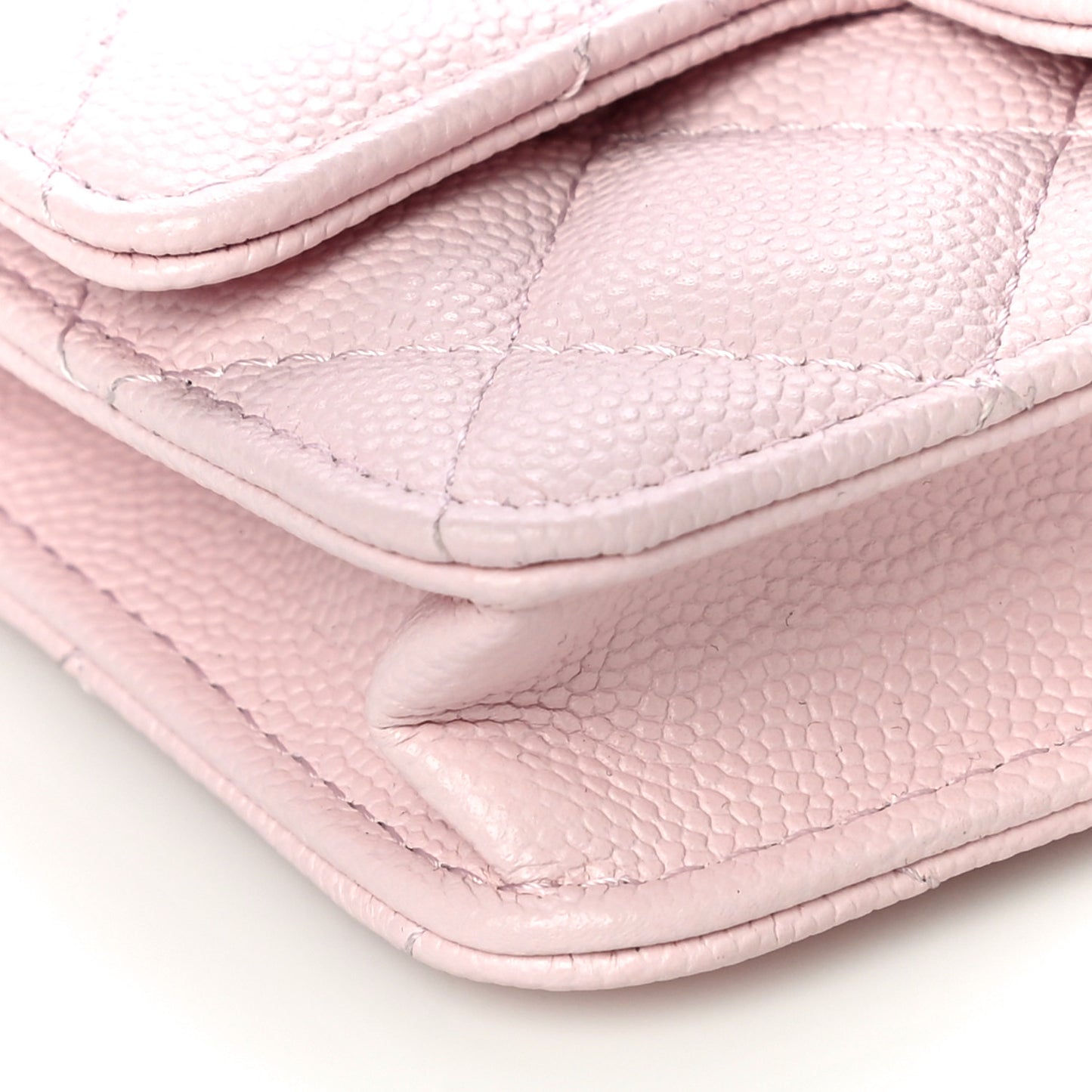 Caviar Quilted Mini Chain Bag Pink