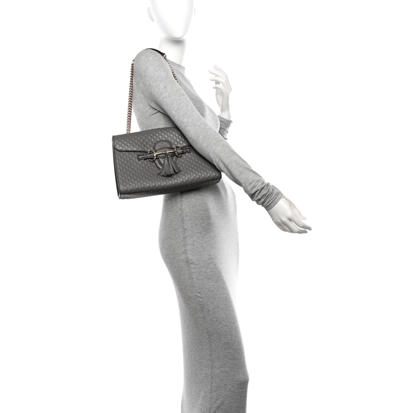Soft Microguccissima Medium Emily Chain Shoulder Bag Loess
