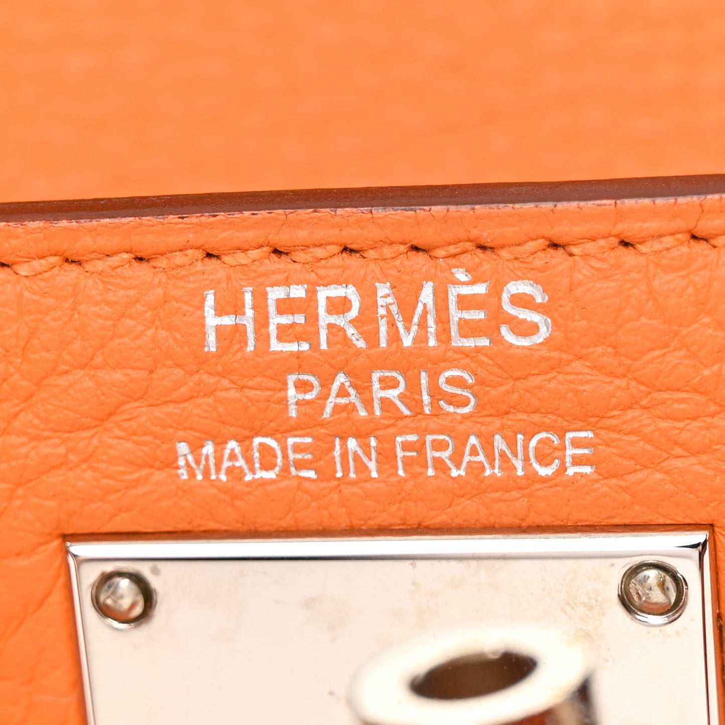 Taurillon Clemence Shoulder Kelly 40 Orange
