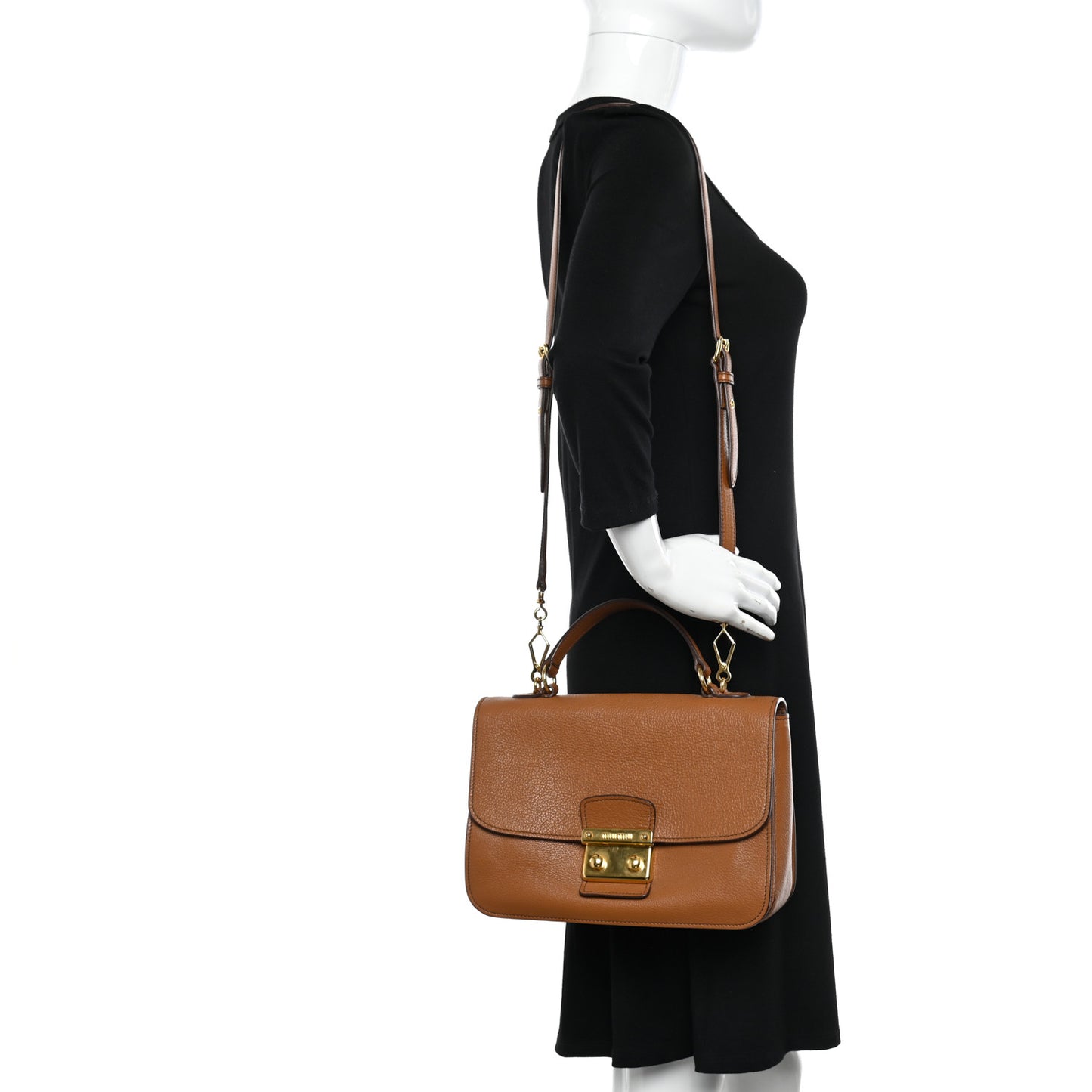 Goatskin Madras Shoulder Bag Cuoio