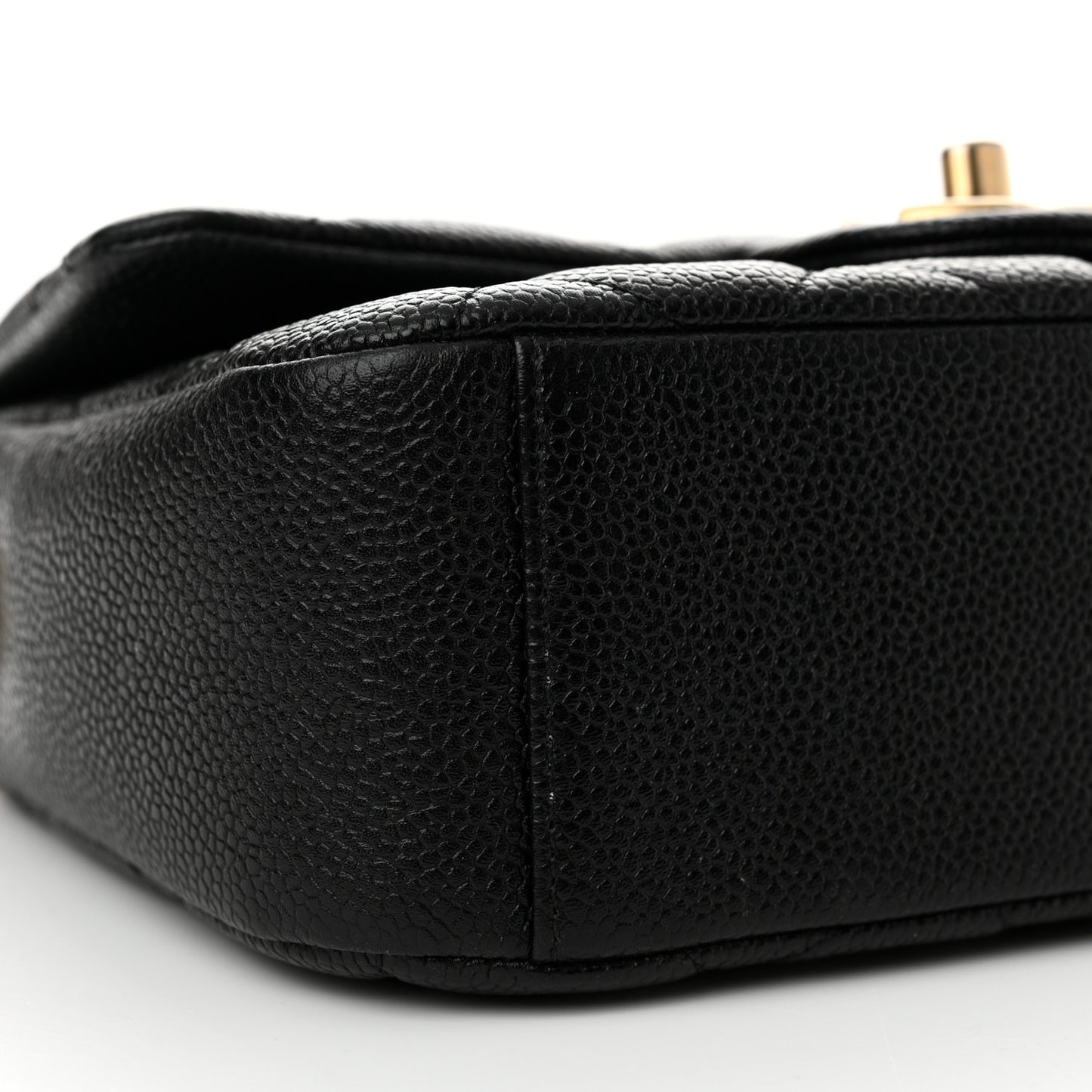 Caviar Quilted Chain Soul Flap Black