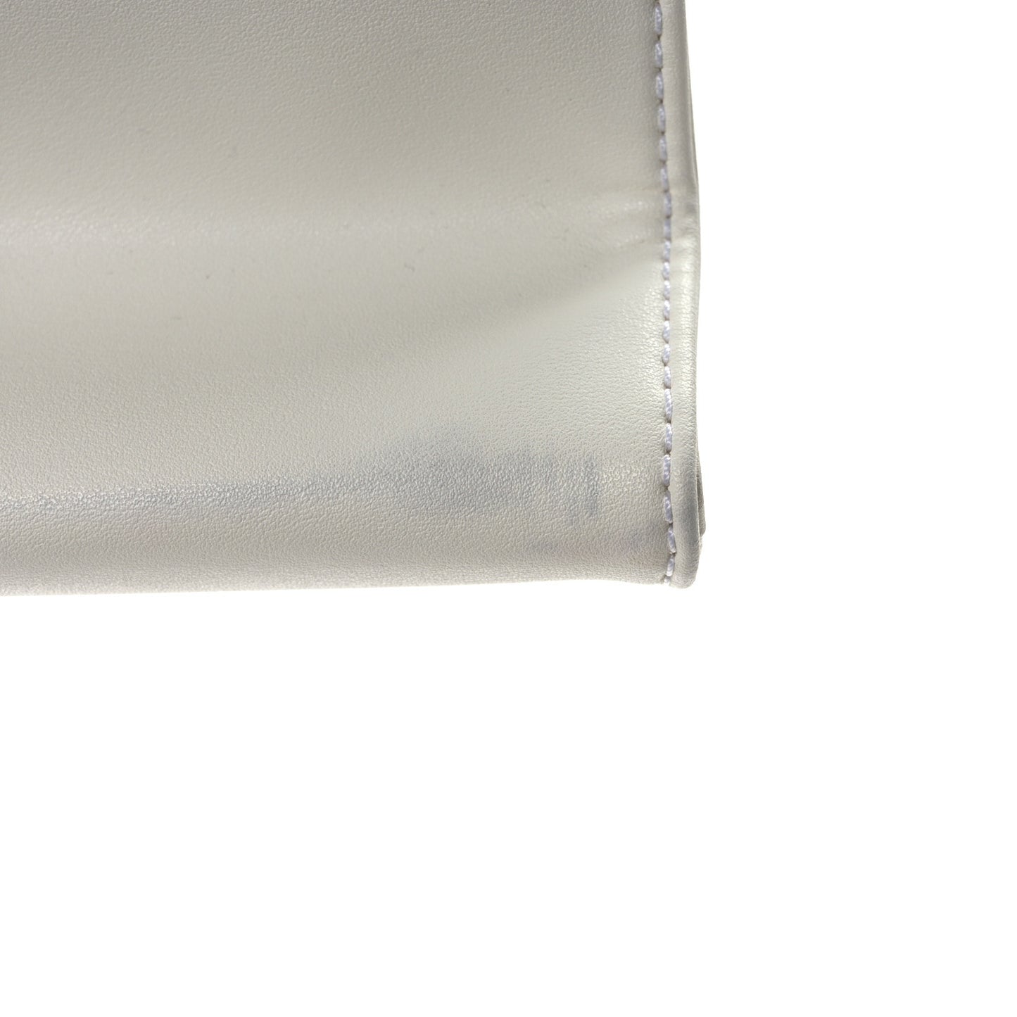 Vegan Leather Small Shopping Bag White