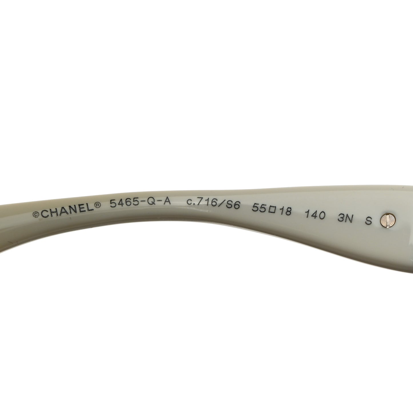 Acetate Chain Sunglasses 5465-Q-A White