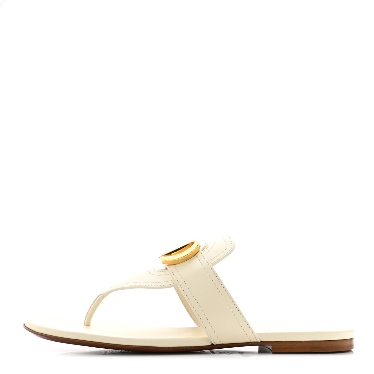 Calfskin 30 Montaigne Thong Sandals 36.5 White