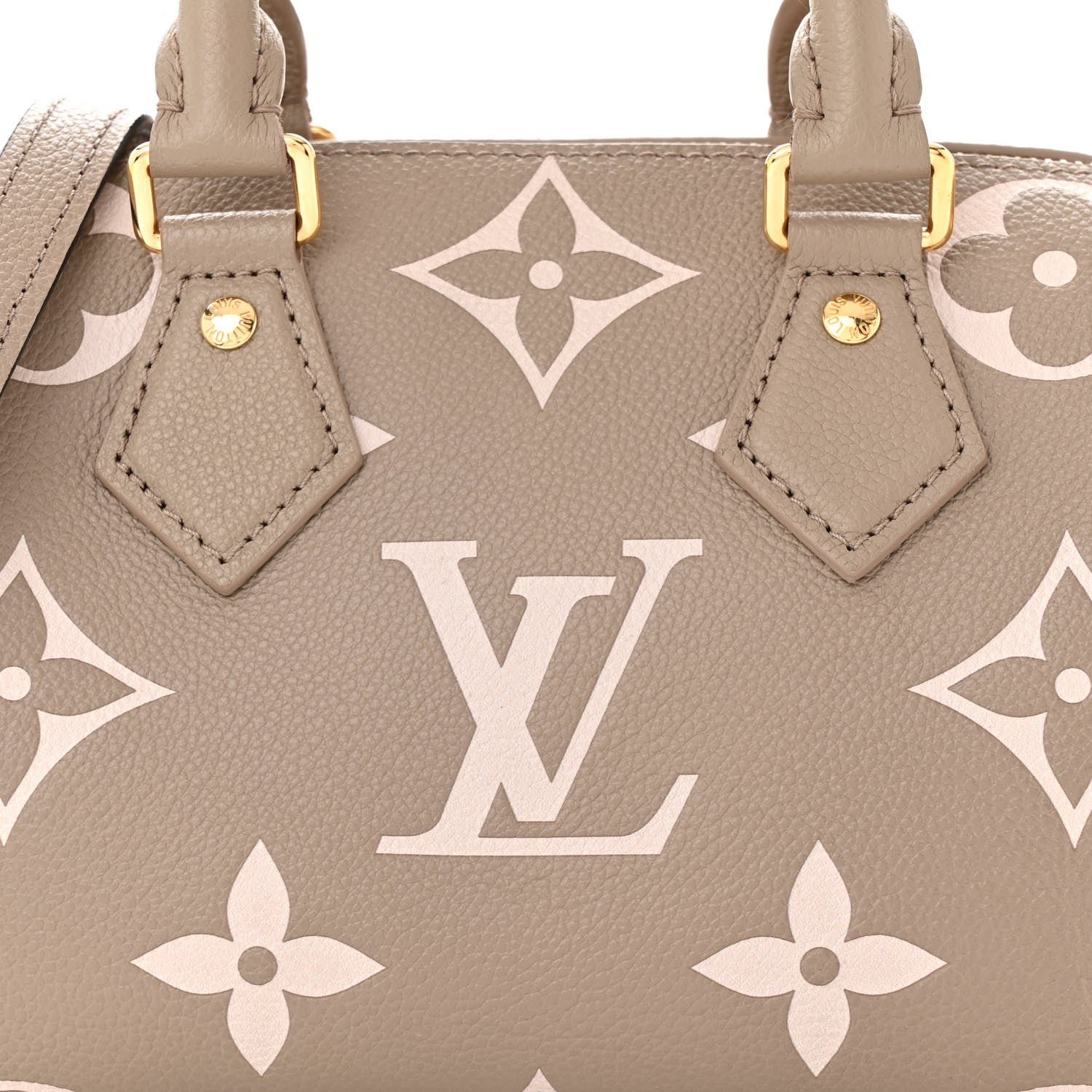 Louis Vuitton Empreinte Monogram Giant Speedy Bandouliere 20 Creme Beige 7 of 9