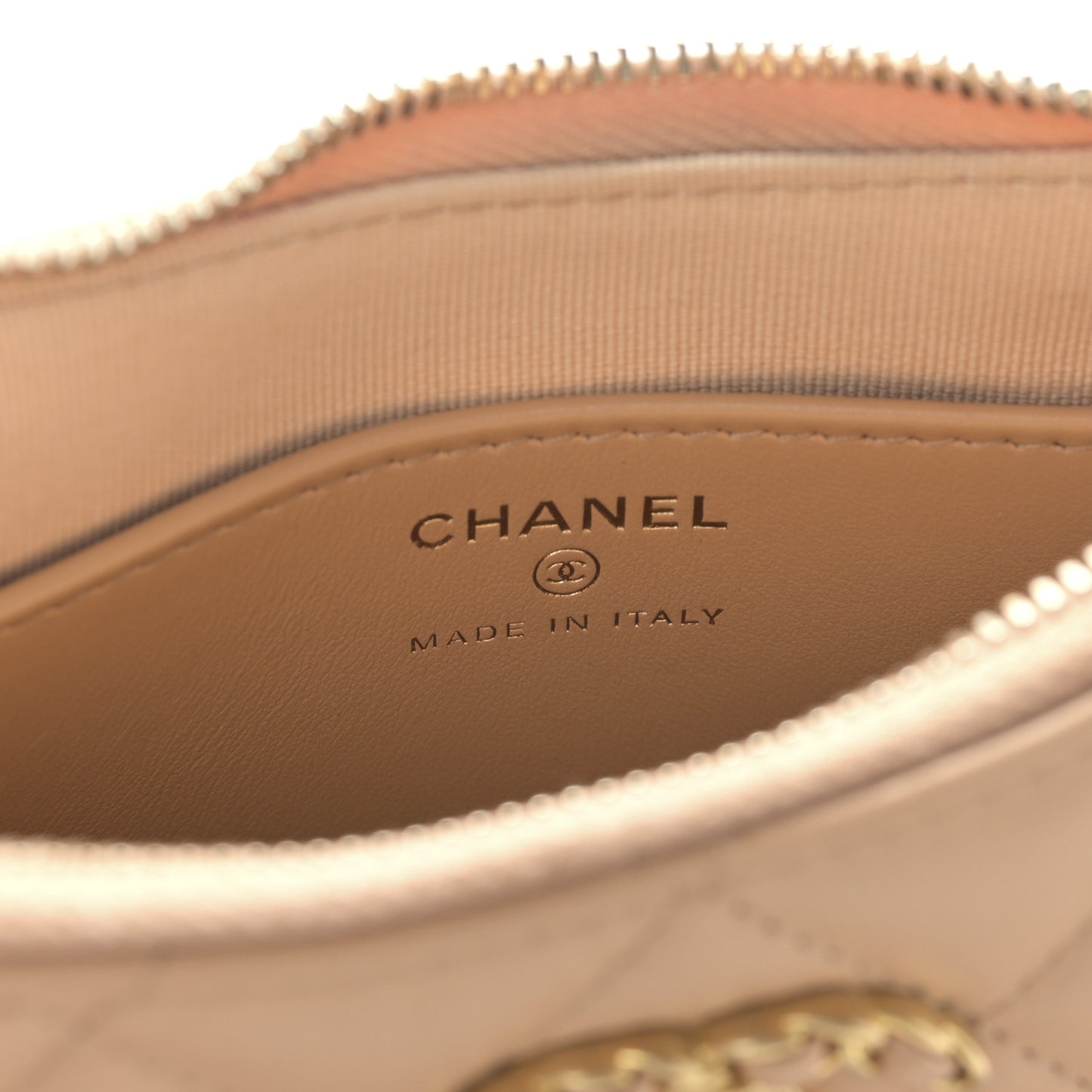 Aged Calfskin Quilted Small Chanel 19 Hobo Beige