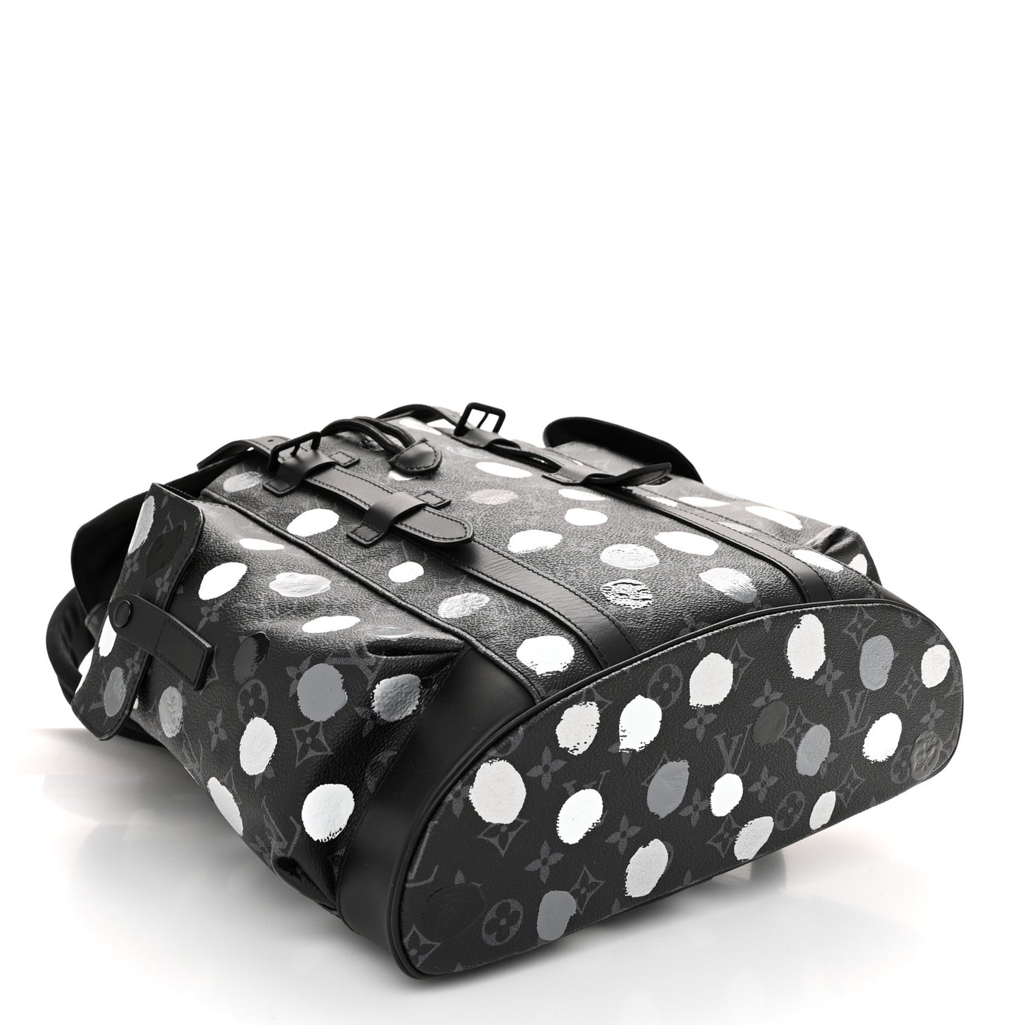 LV X YK Monogram Eclipse Dots Christopher MM Backpack Black