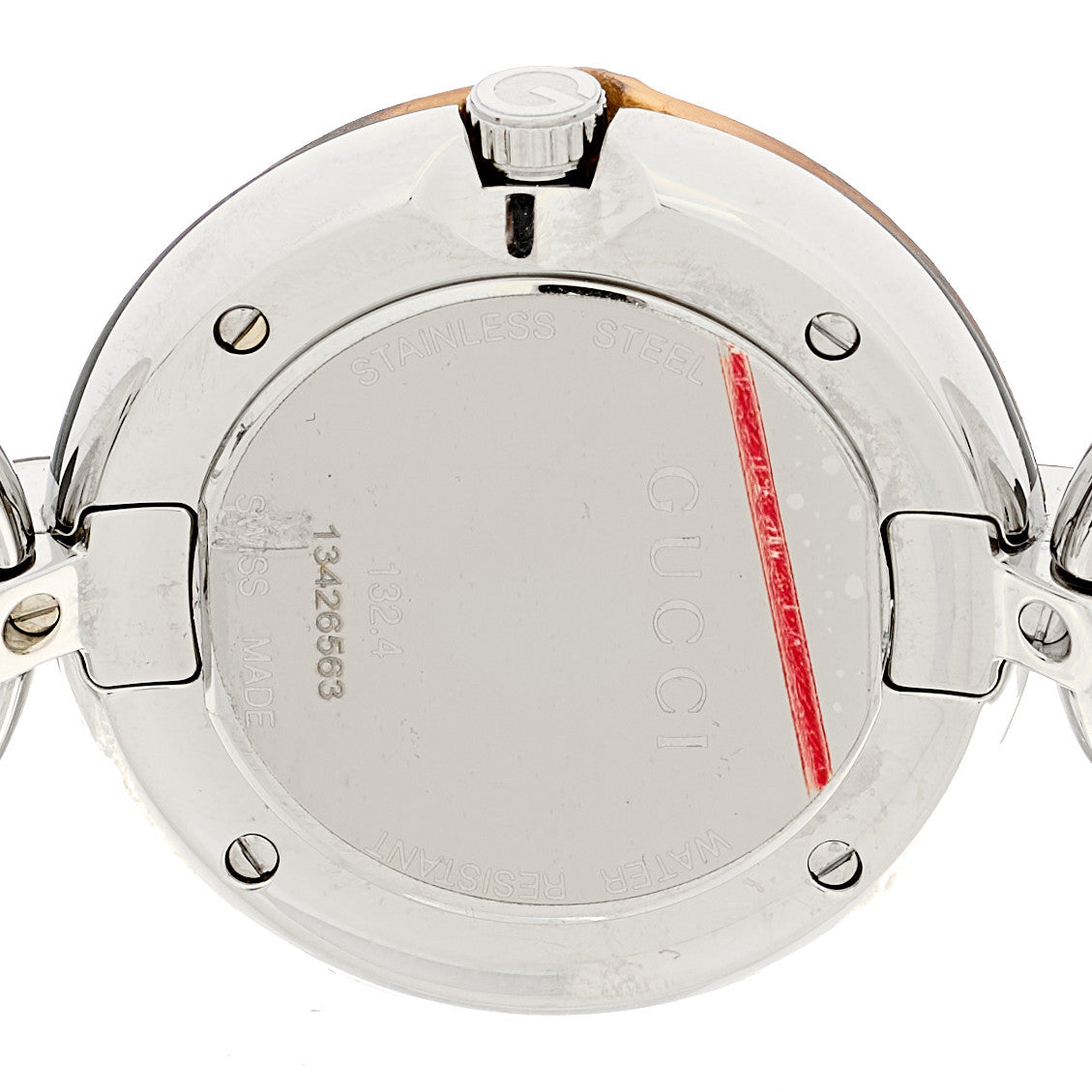 Gucci Stainless Steel Bamboo 35mm Quartz Watch Black 4 of 4