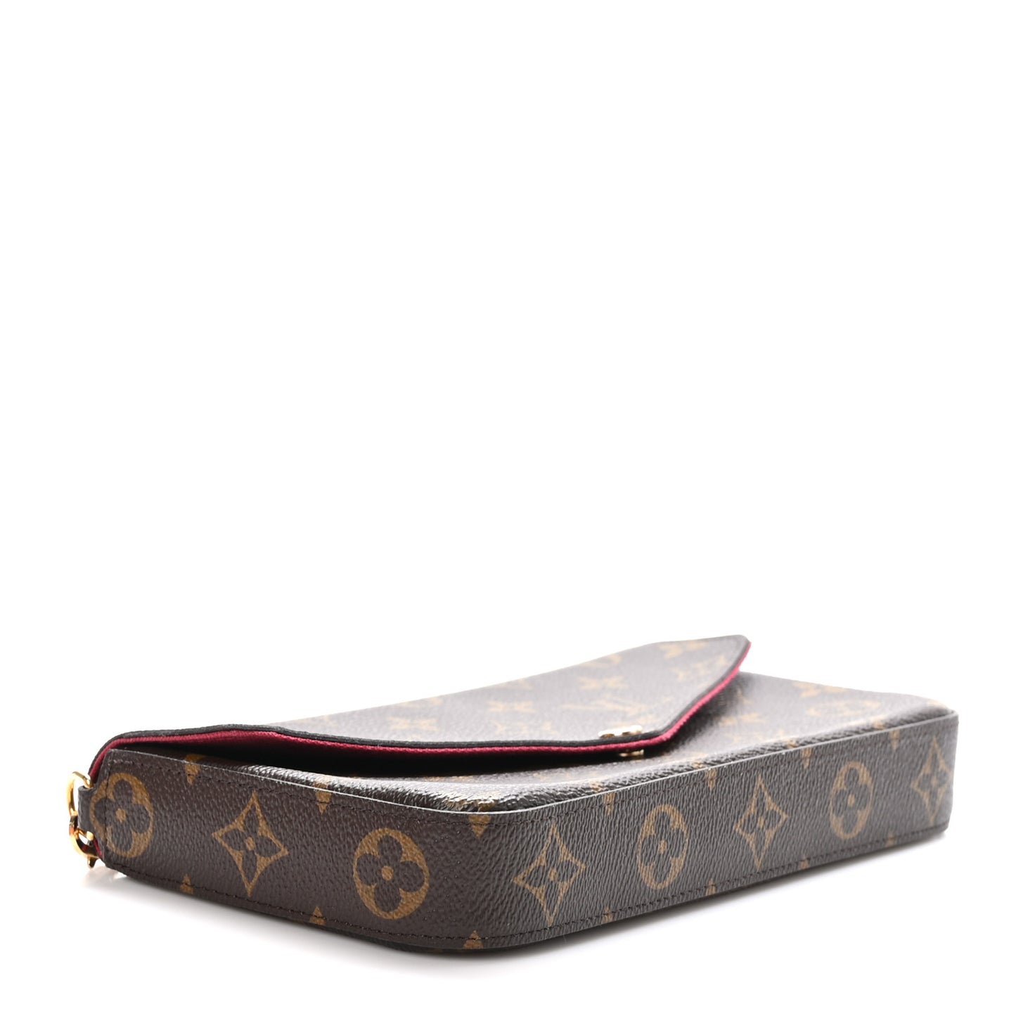 Monogram Pochette Felicie Chain Wallet Fuchsia