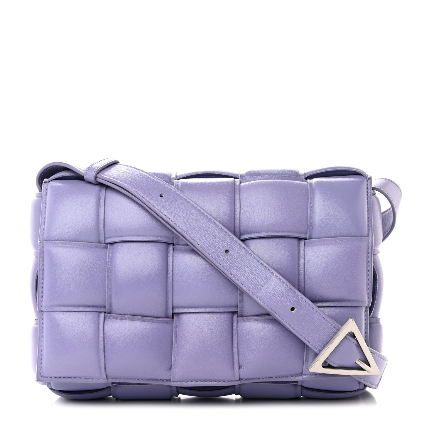 Nappa Maxi Intreccio Padded Cassette Crossbody Bag Lavender