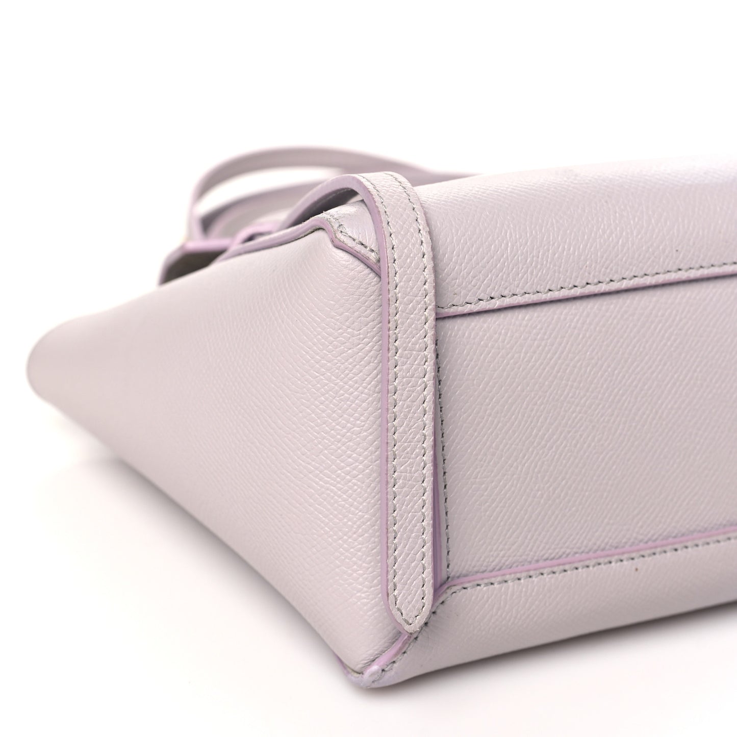 Grained Calfskin Nano Belt Bag Lavender Grey