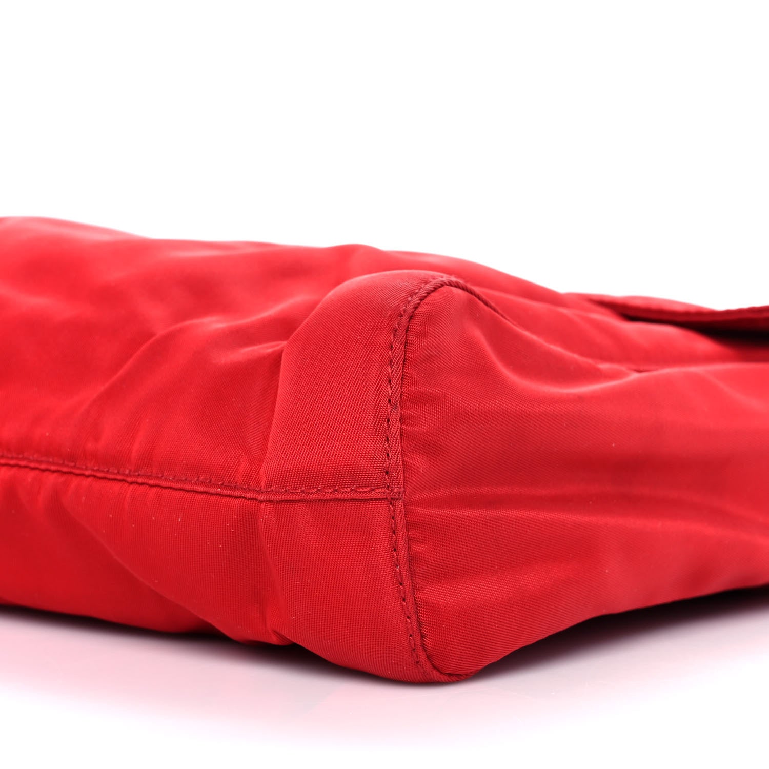 Prada Tessuto Nylon Chain Shoulder Bag Rosso 7 of 8