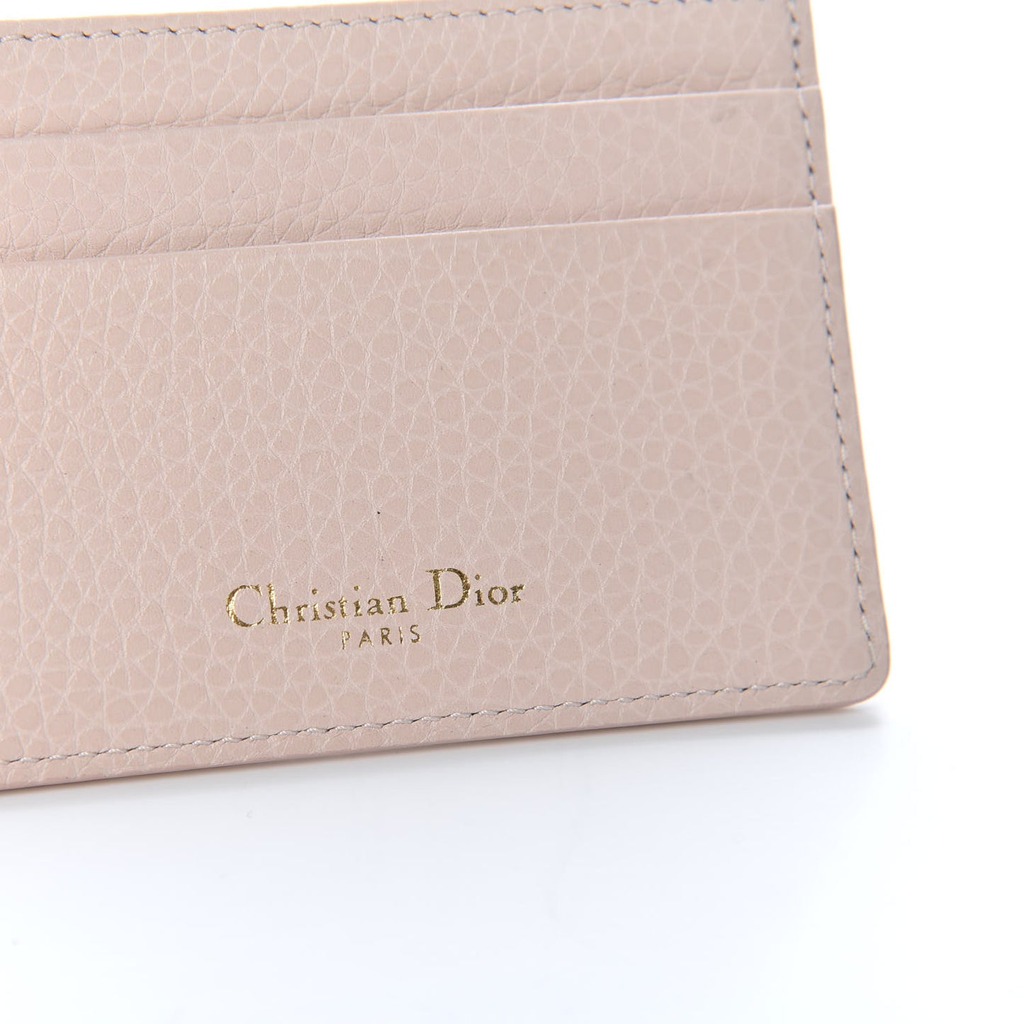Grained Calfskin Cannage Diorama Card Holder Rose Poudre
