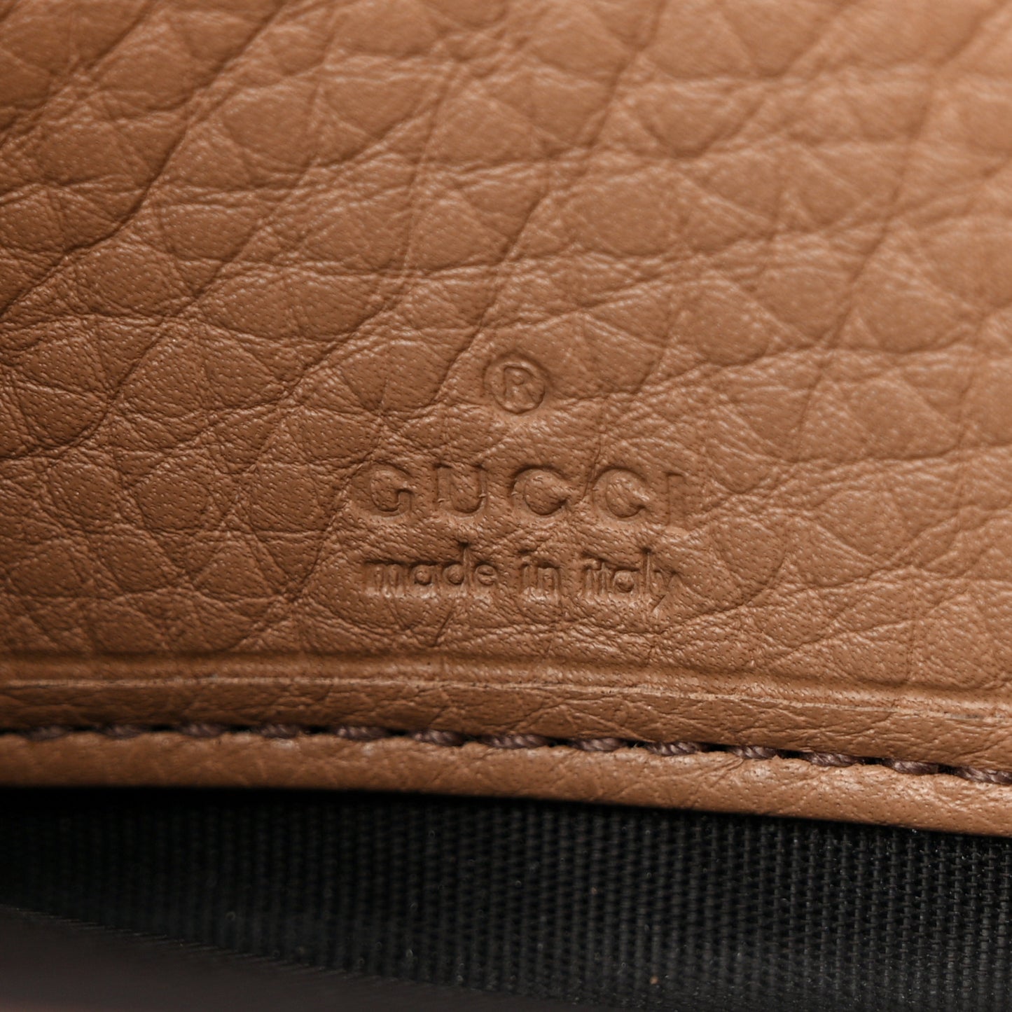 Pebbled Calfskin Soho Zip Around Wallet Camelia