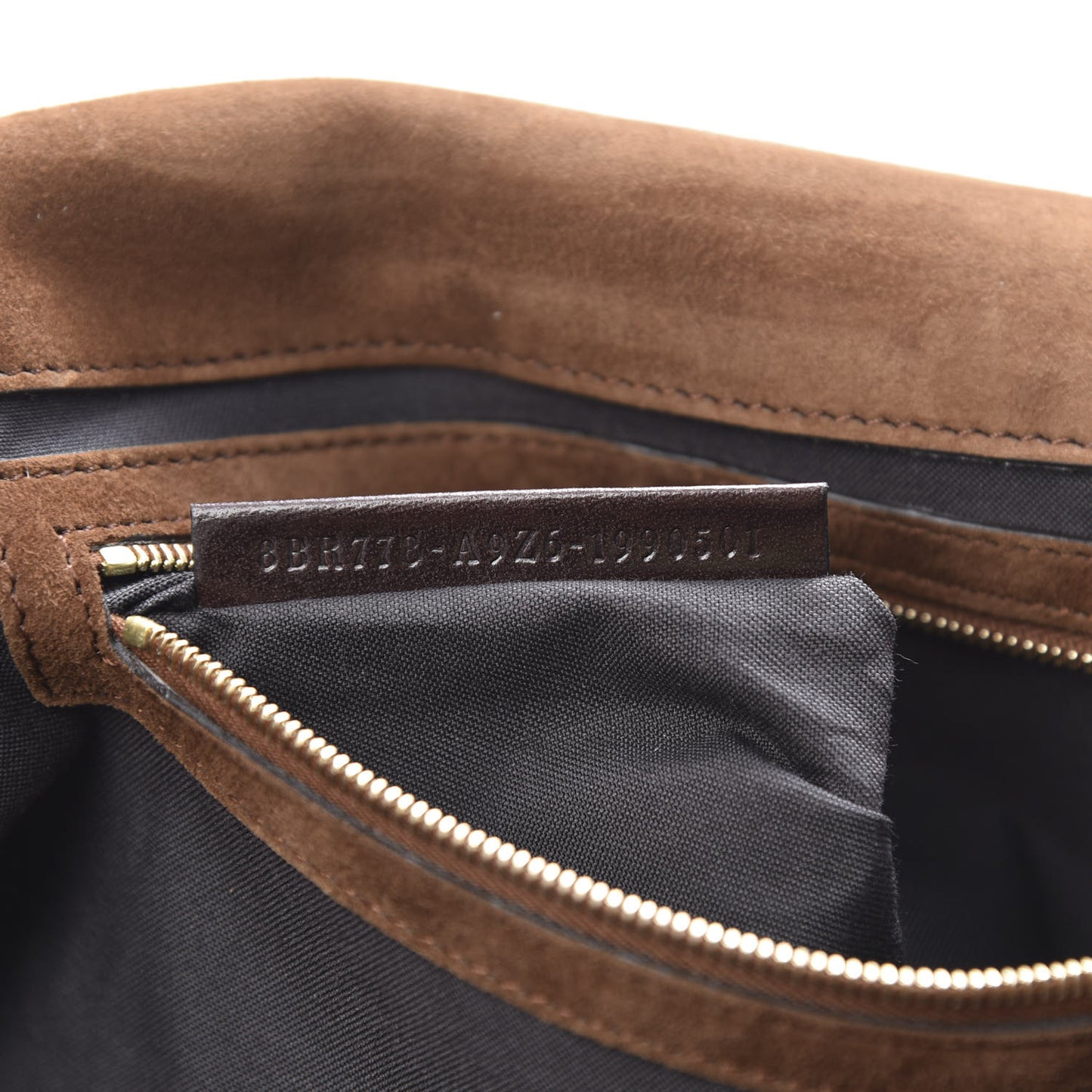 Suede Large Cage Baguette Marrone Ebano