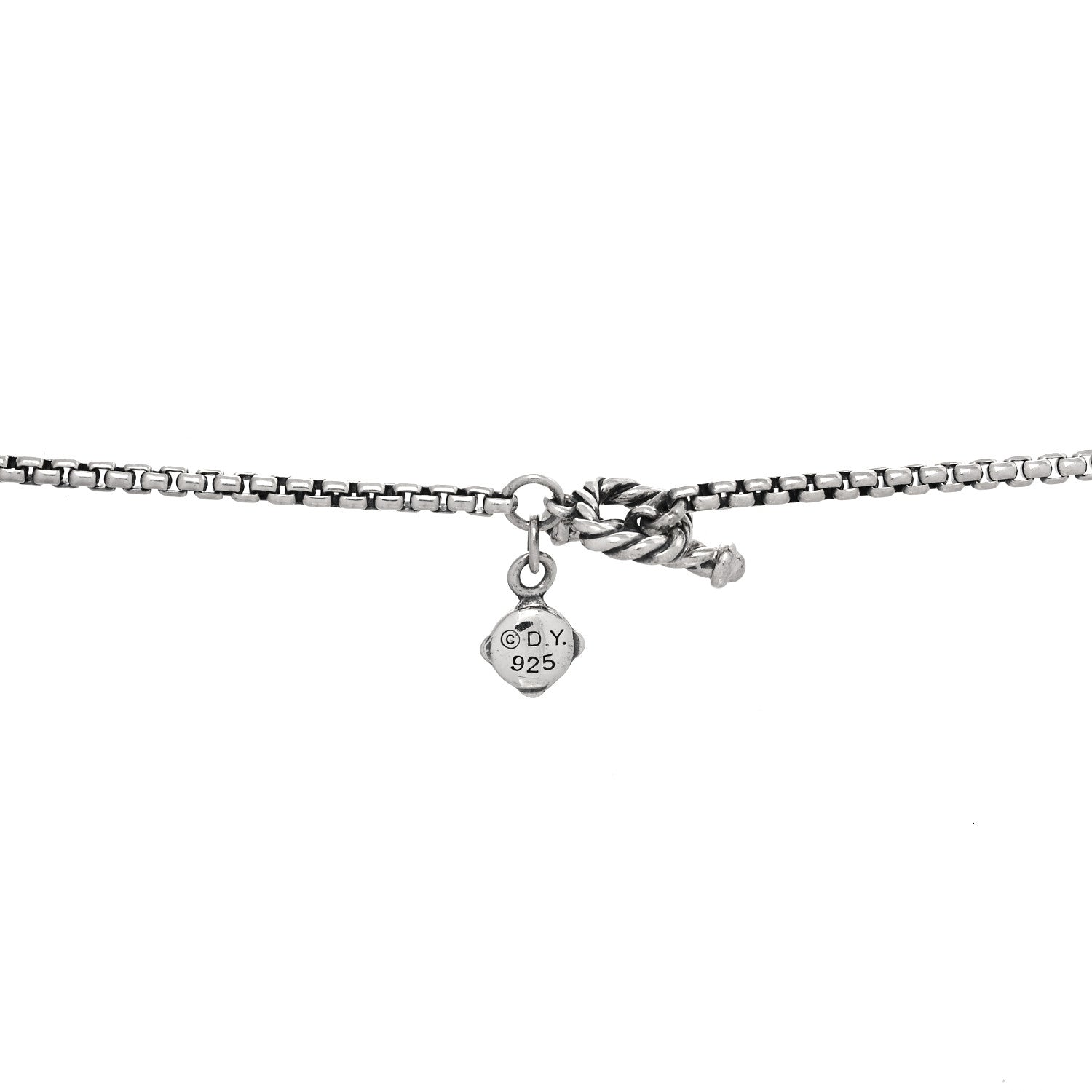 David Yurman Sterling Silver Pearl Quatrefoil Long Chain Necklace 5 of 6