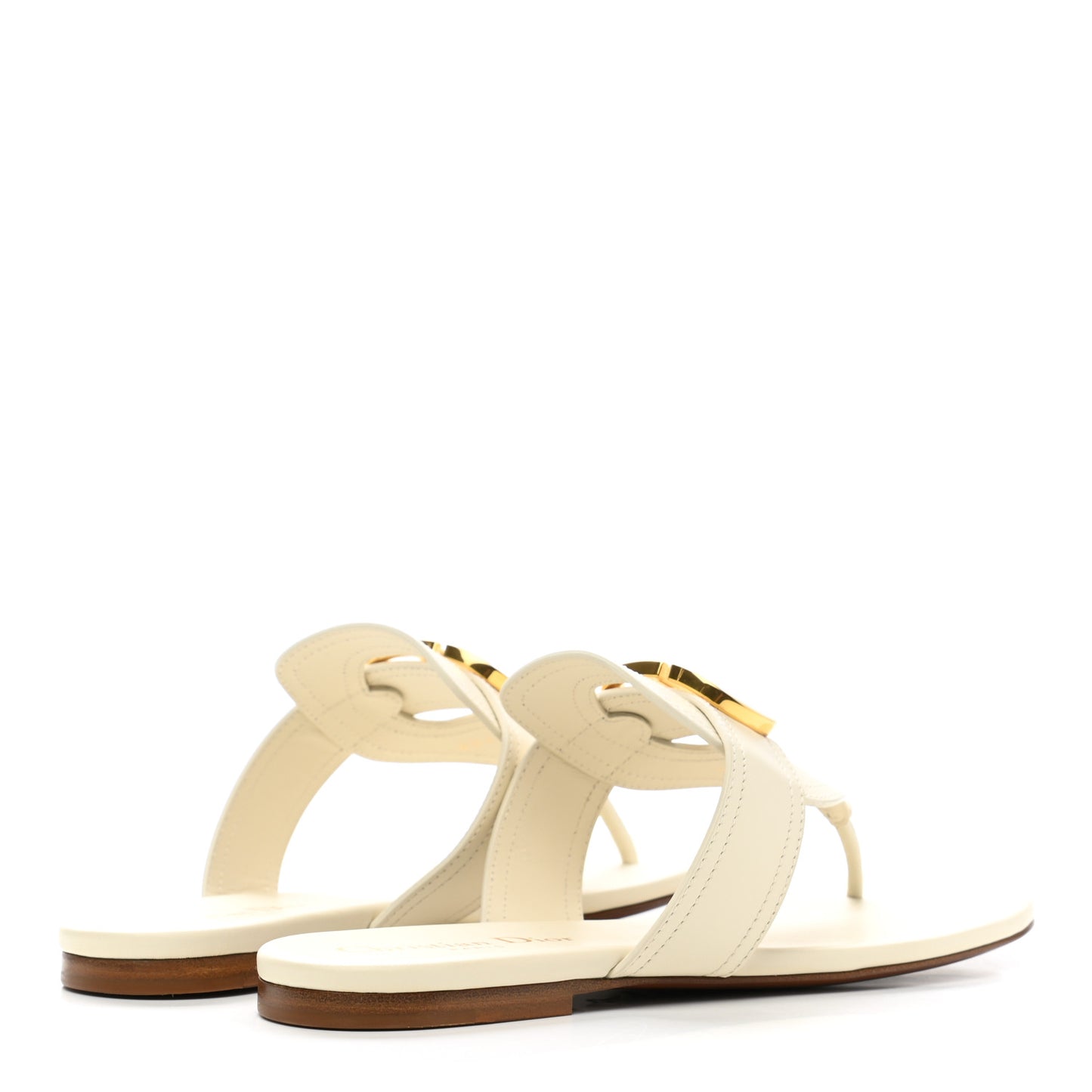 Calfskin 30 Montaigne Thong Sandals 36.5 White
