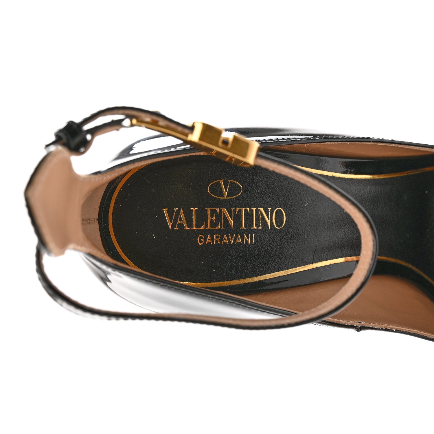 Valentino Garavani Patent Tan-Go 55/155mm Platform Pumps 38.5 Black 7 of 9