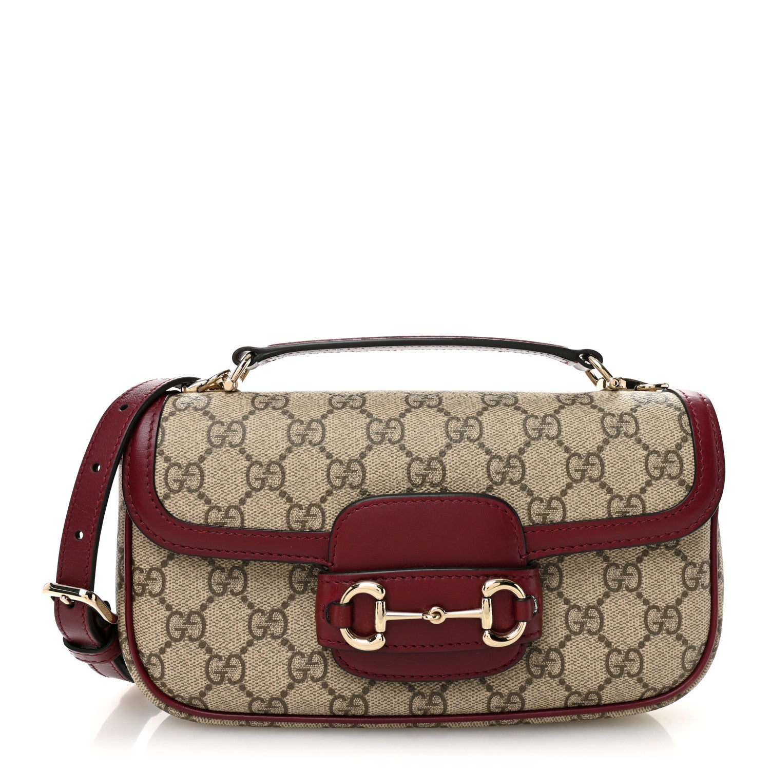 Gucci GG Supreme Monogram Horsebit 1955 Small Soft Top Handle 