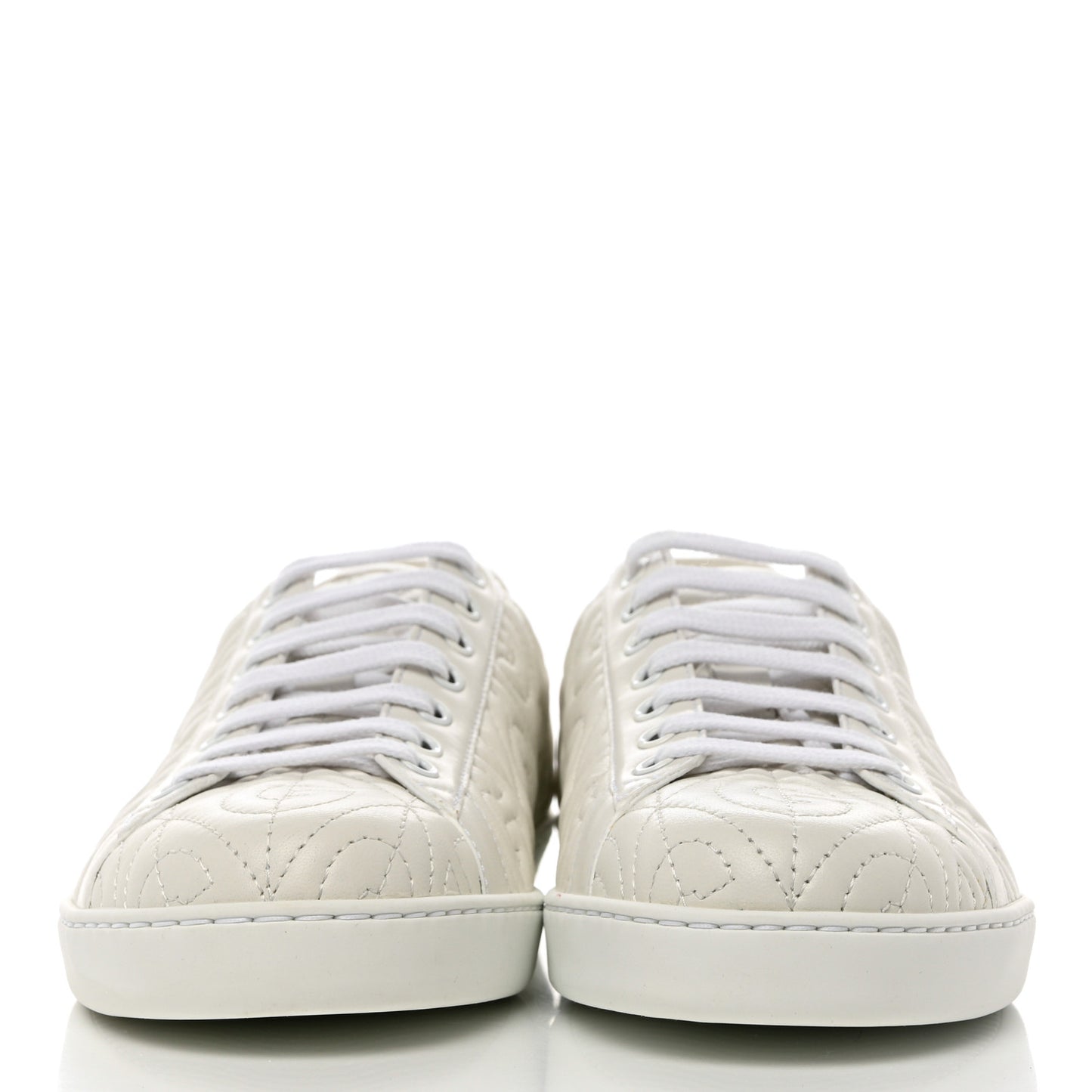 Nappa G Rhombus Mens Ace Sneakers Great 6.5 White Green
