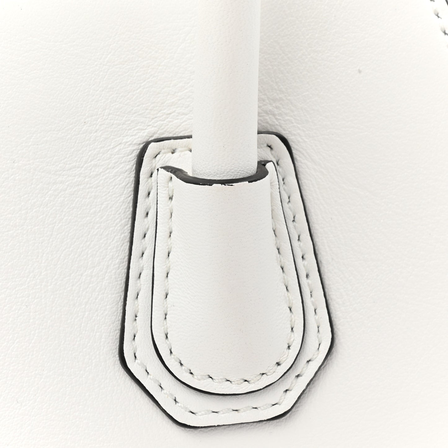 Calfskin Signature Logo Small Antigona White