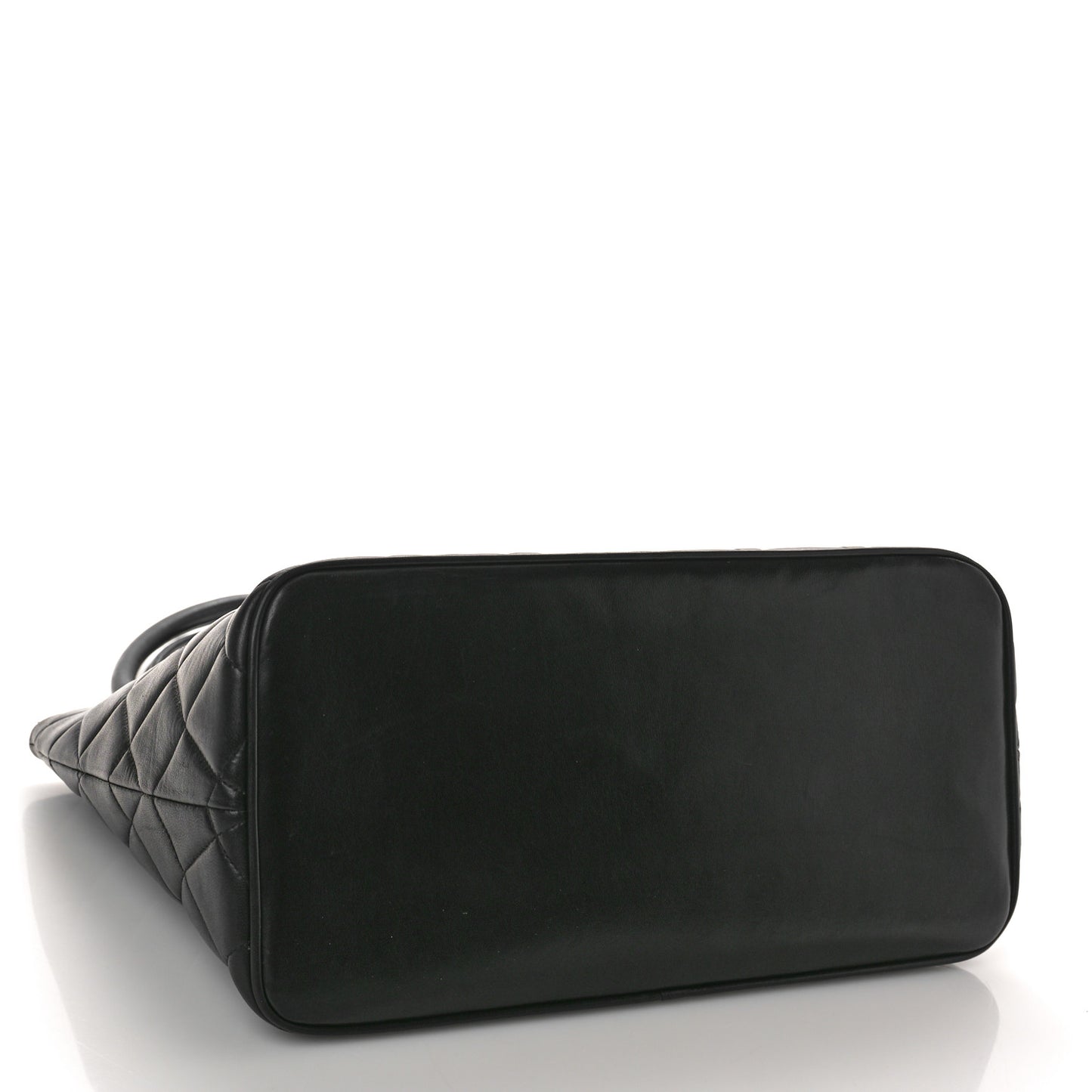 Lambskin Quilted Medallion Tote Black