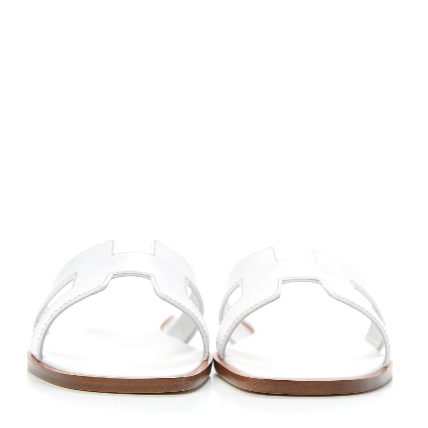 Box Calfskin Oran Sandals 37 White