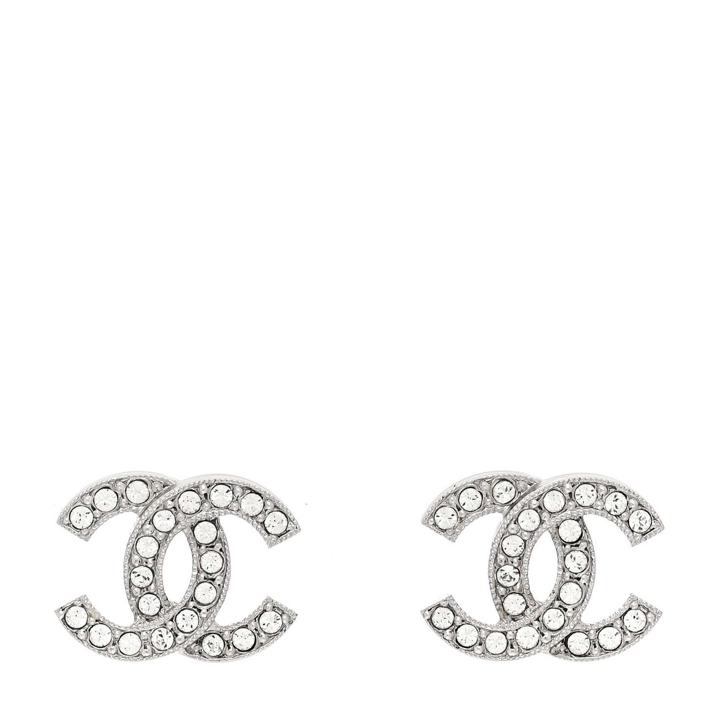 Crystal Mini Timeless CC Earrings Silver