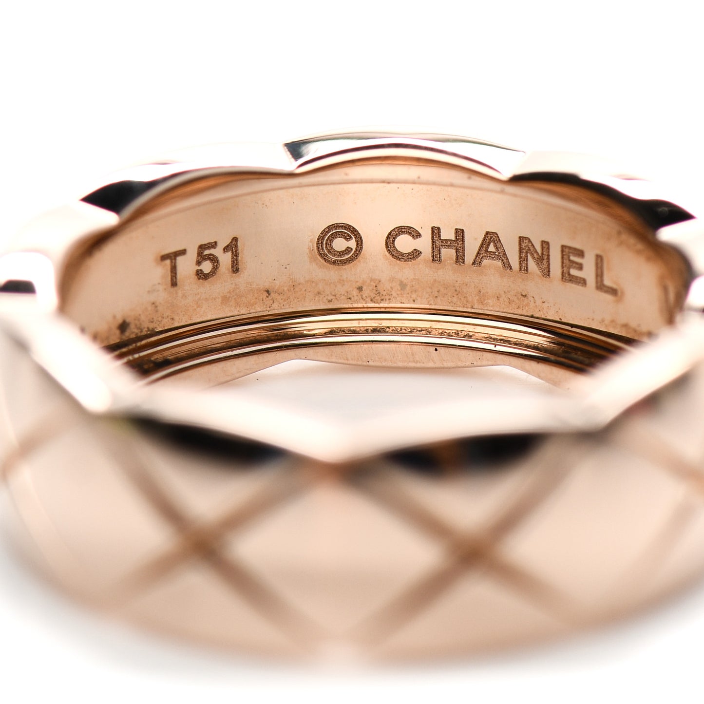 18K Beige Gold Small Coco Crush Ring 51 5.75