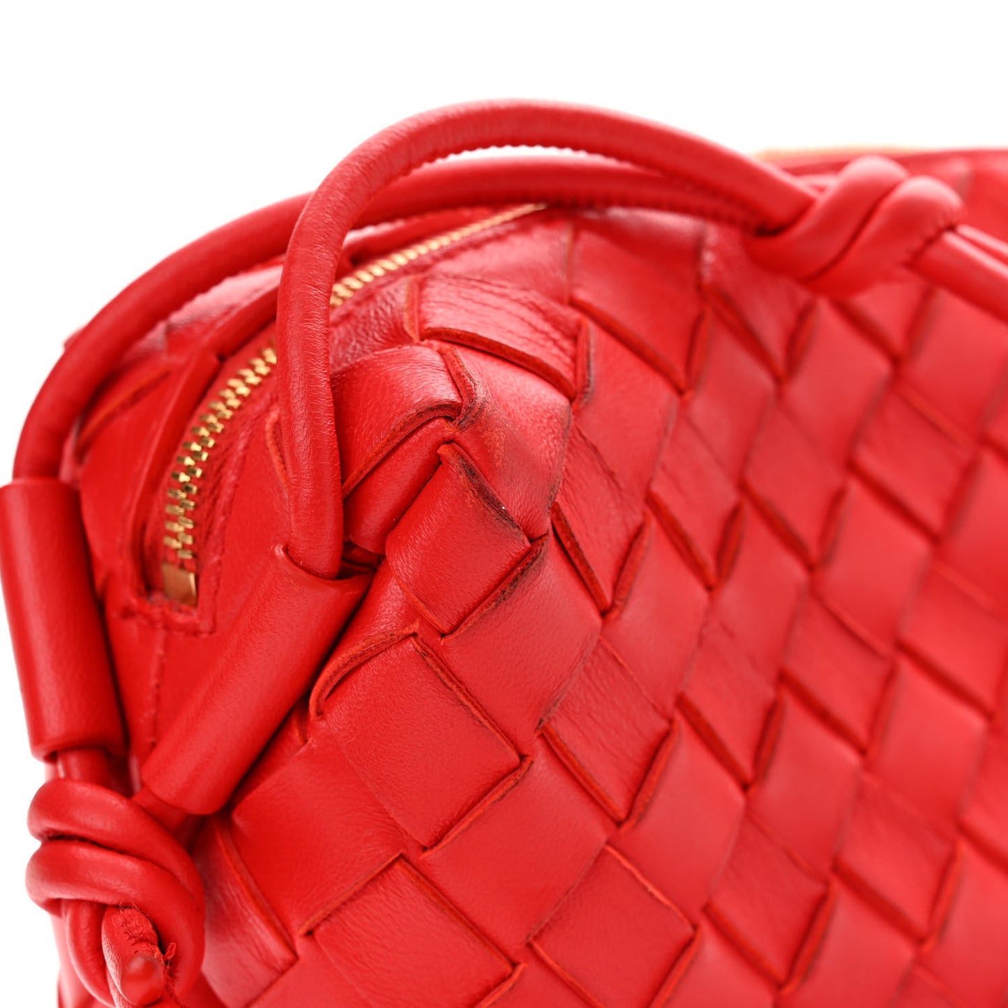Nappa Intrecciato Mini Loop Camera Bag Redstone
