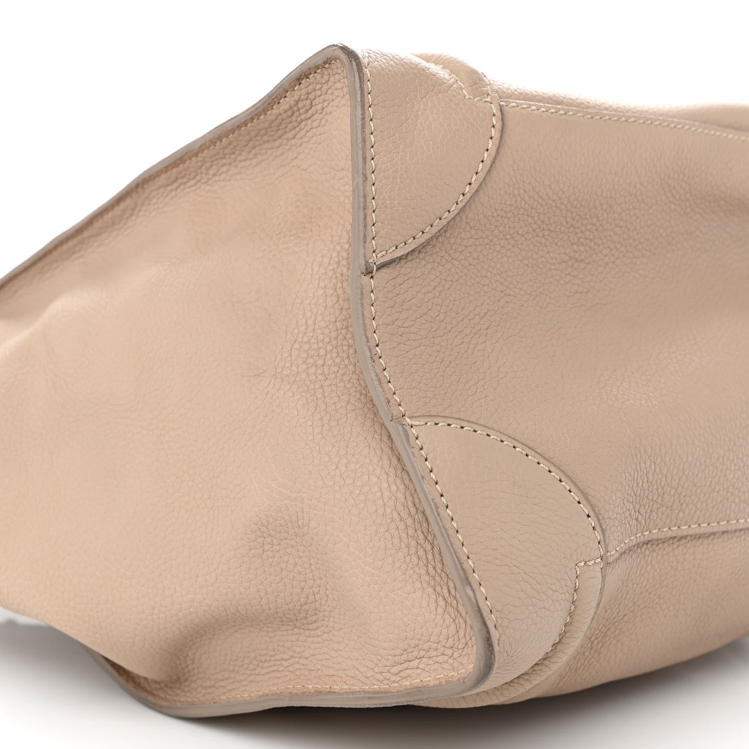 Celine Drummed Calfskin Mini Luggage Dune 7 of 20