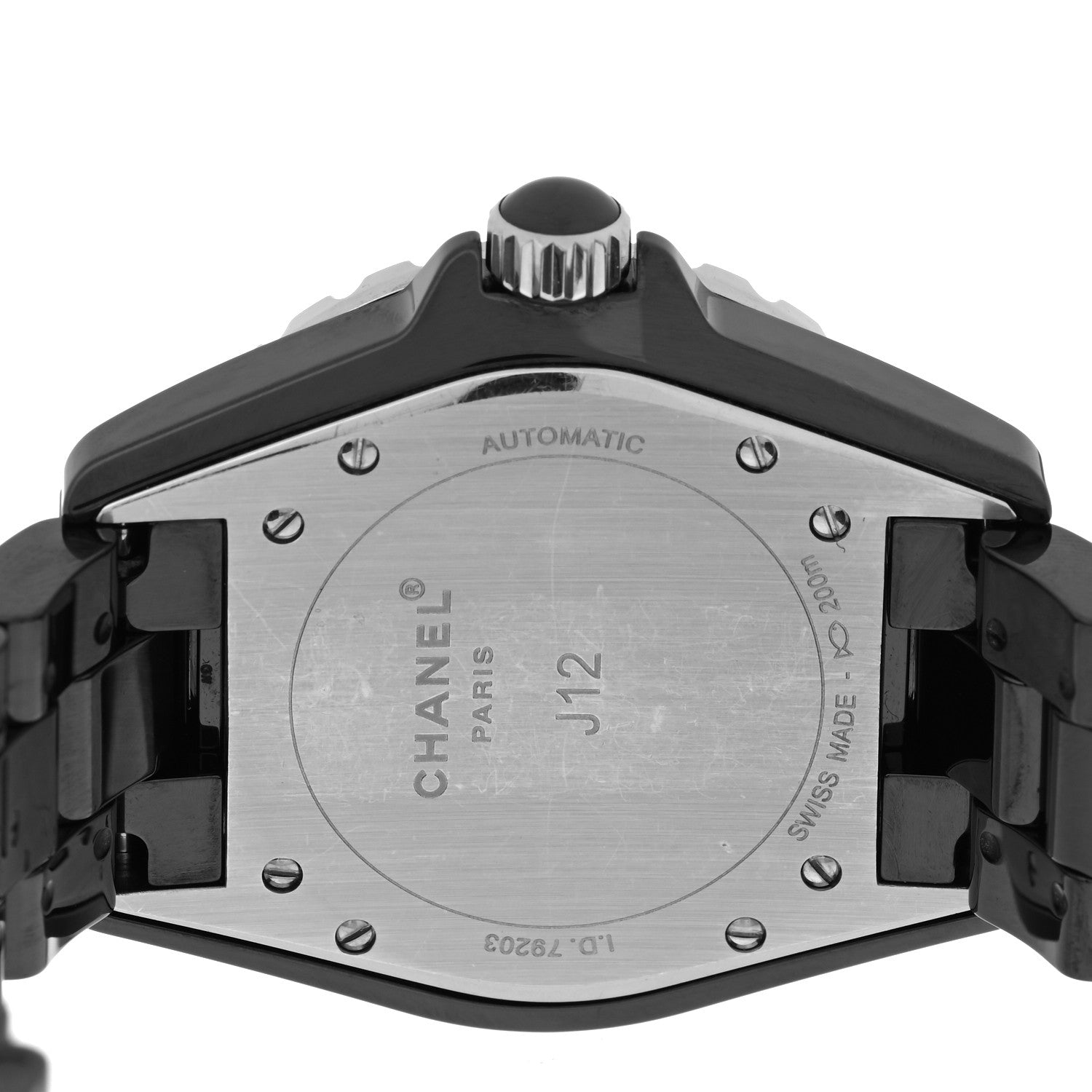 Chanel Stainless Steel Ceramic 38mm J12 Automatic Watch Black 4 of 5