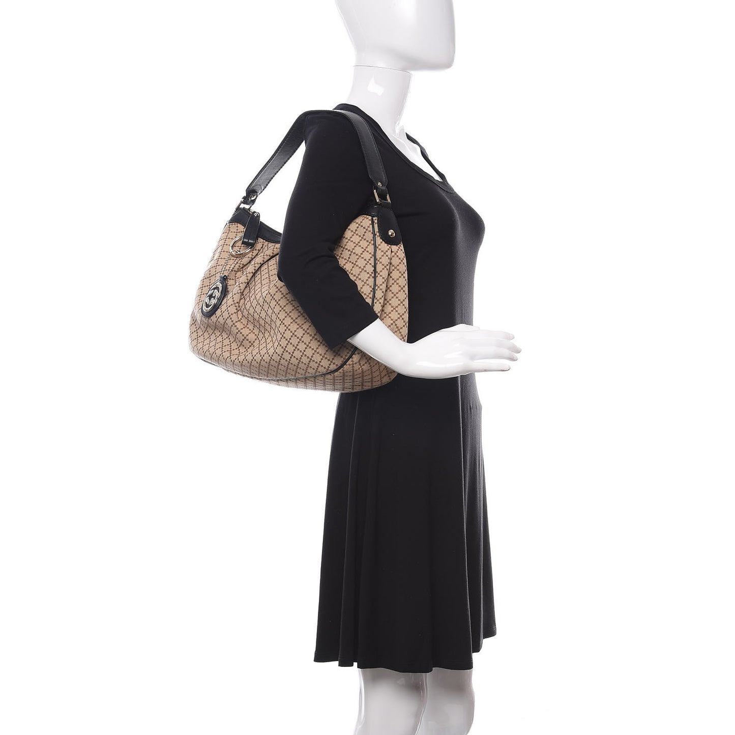 Diamante Medium Sukey Hobo Black