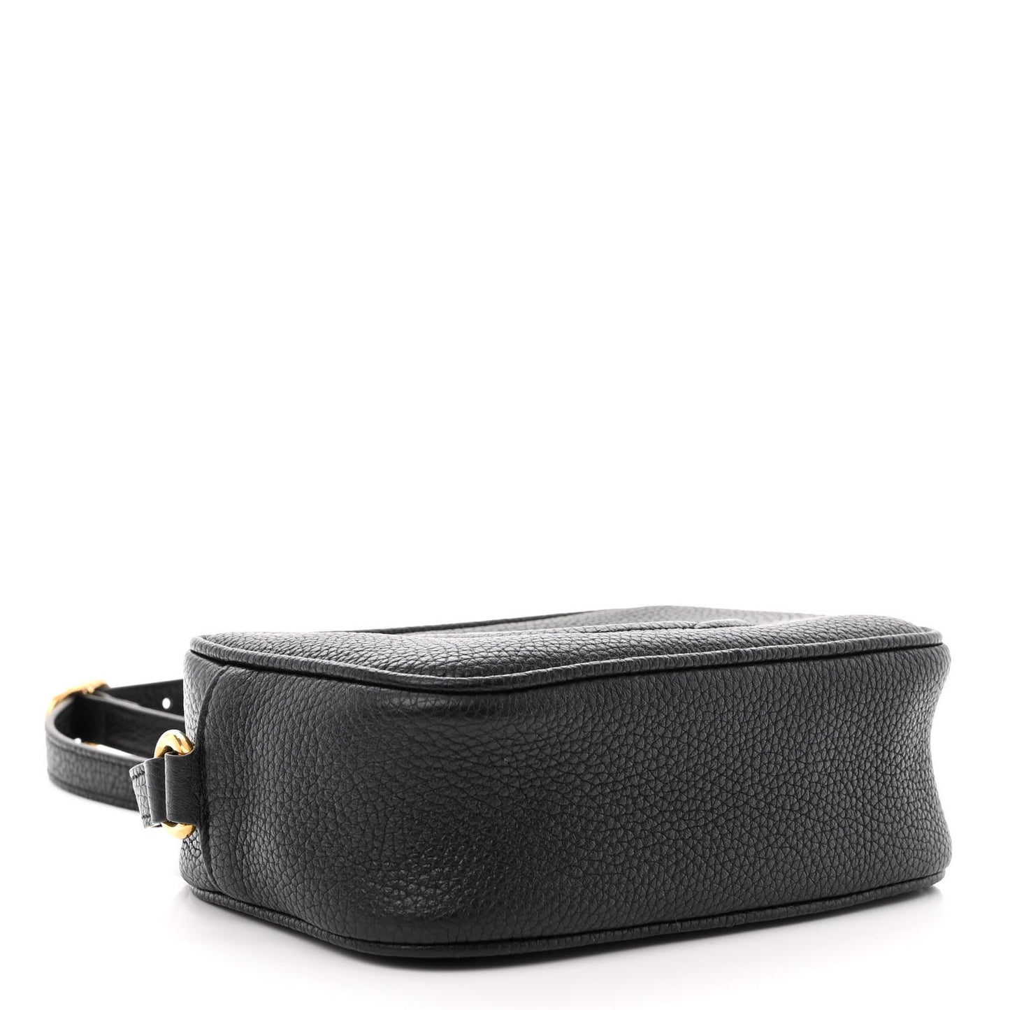 Pebbled Calfskin Mini Soho Disco Bag Black