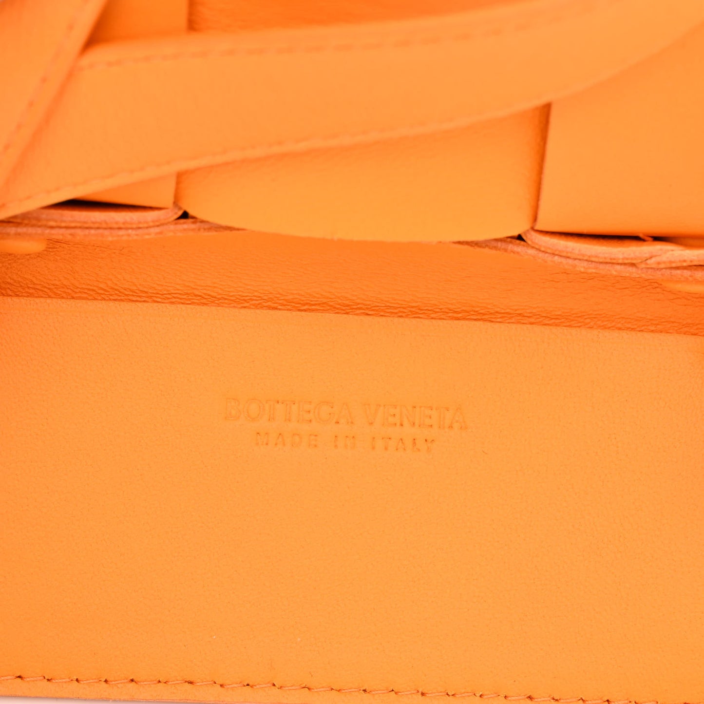Lambskin Maxi Intrecciato Extra Mini Cassette Crossbody Bag Tangerine