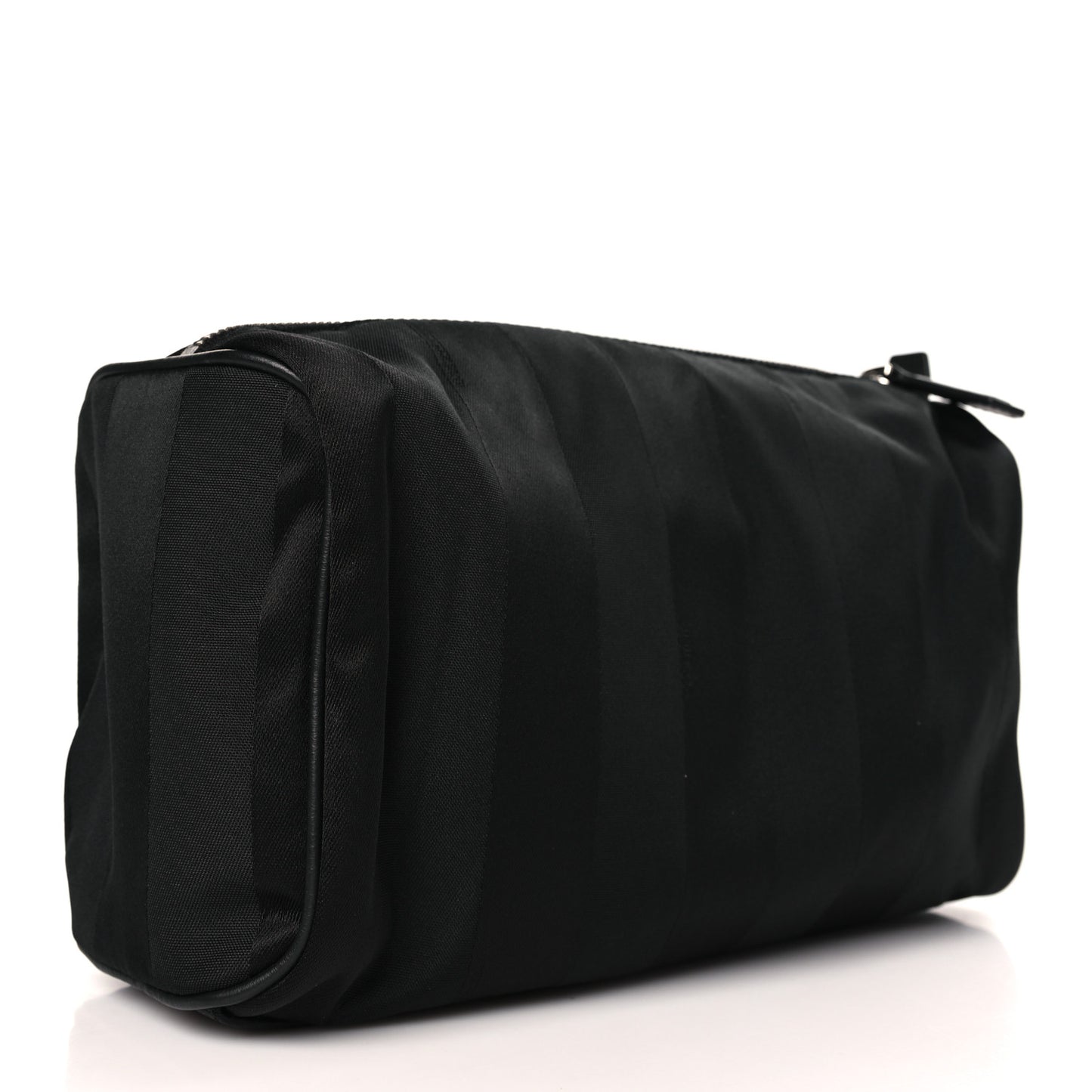 Recycled Nylon Vitello Grace Light Pequin Logo Travel Pouch Black Sunflower