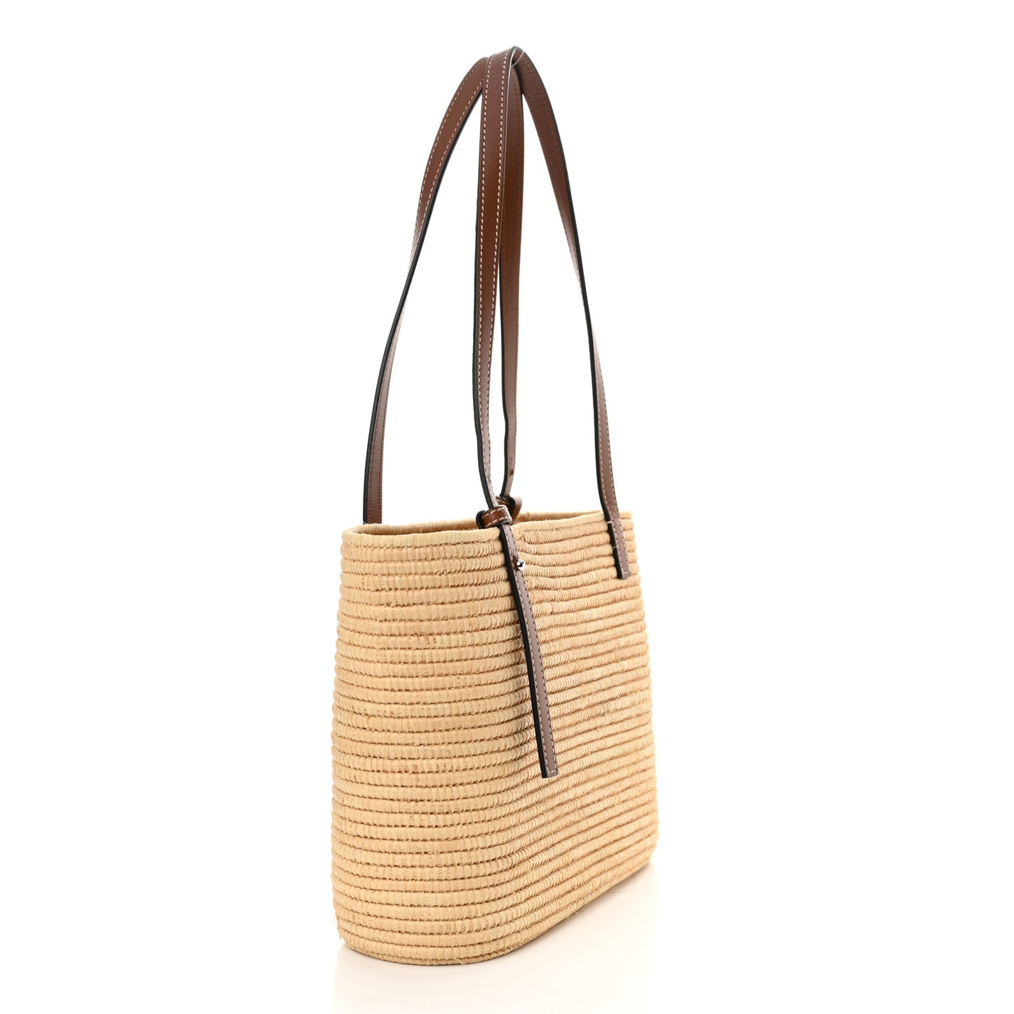 Raffia Small Square Basket Tote Bag Natural Tan