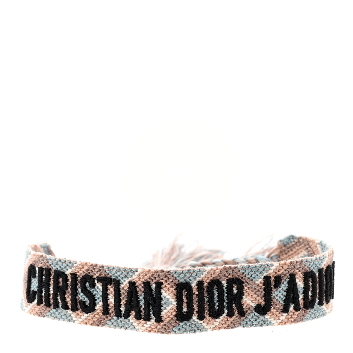 Christian Dior Woven Cotton J'Adior Friendship Bracelet Blue Nude