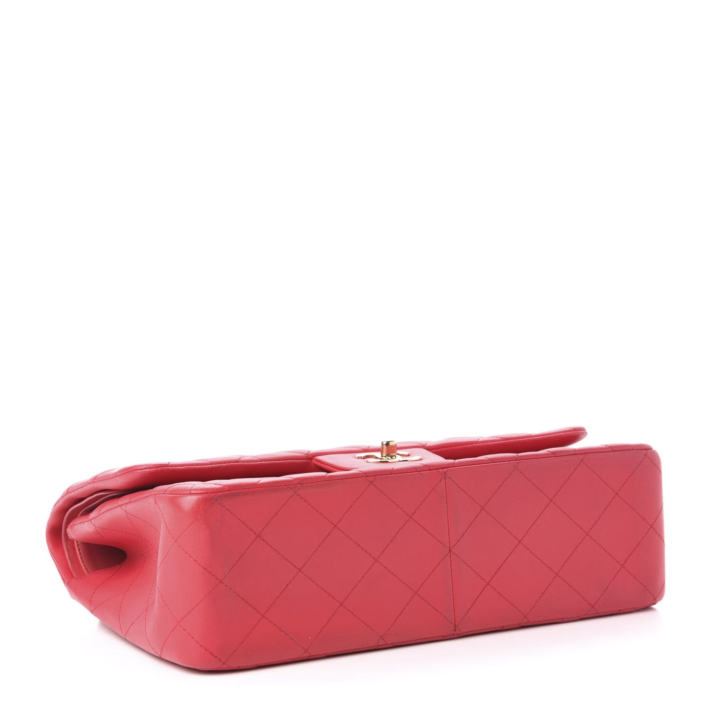 Lambskin Quilted Jumbo Double Flap Pink