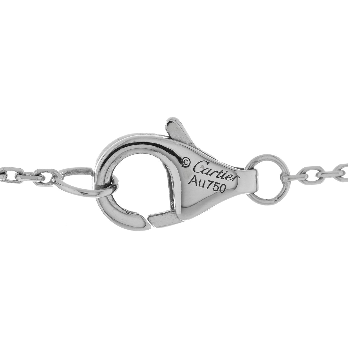 18K White Gold Black Ceramic Diamond Trinity Pendant Necklace