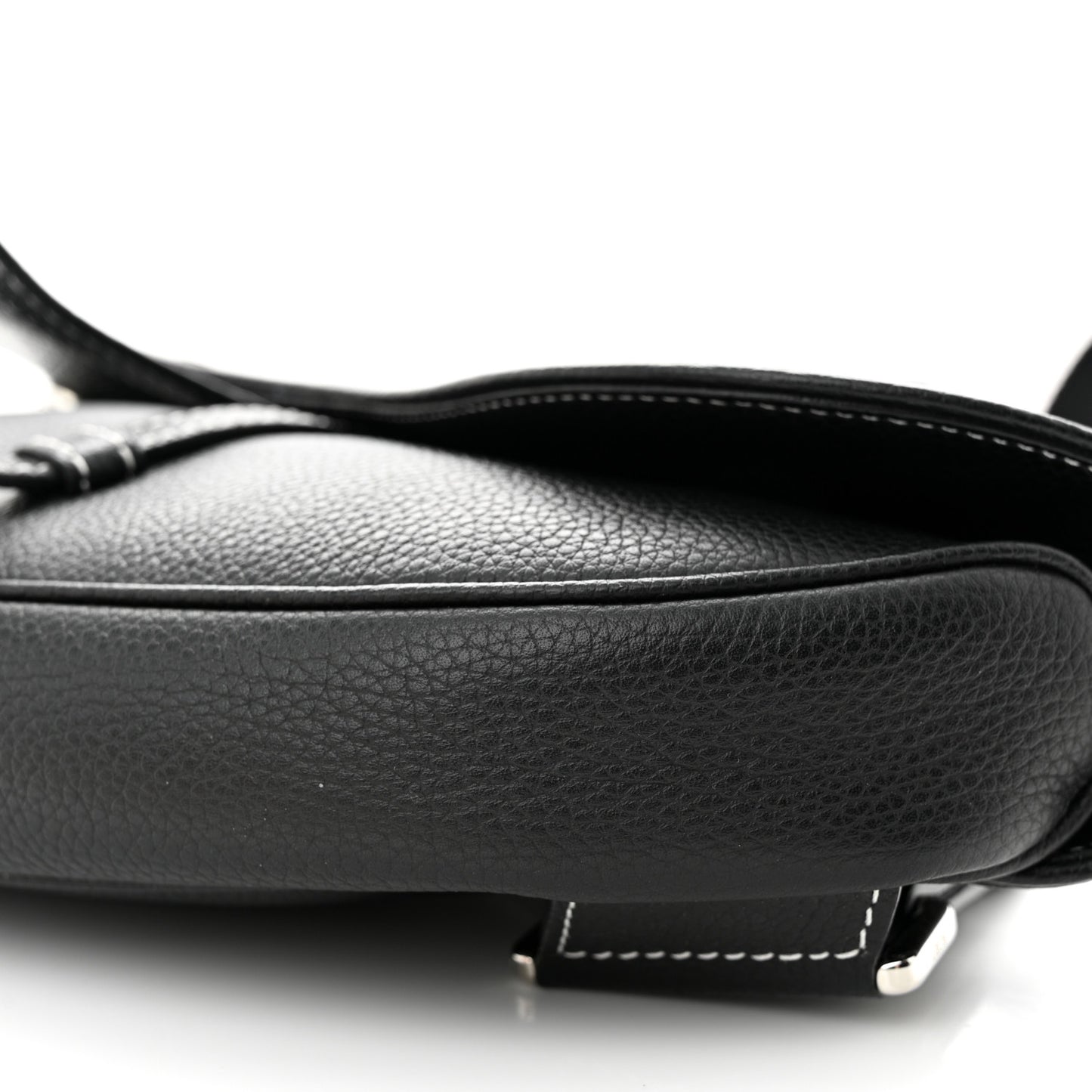 X KAWS Grained Calfskin Bee Saddle Bag Black