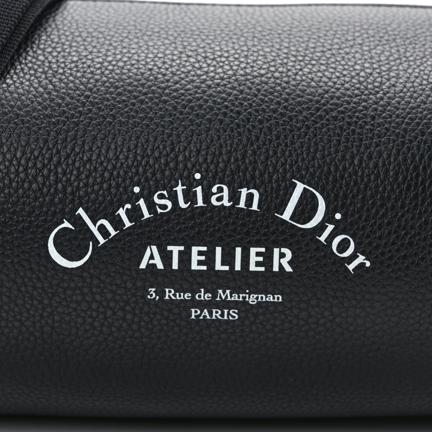 CHRISTIAN DIOR HOMME Grained Calfskin Mens Roller Pouch Black