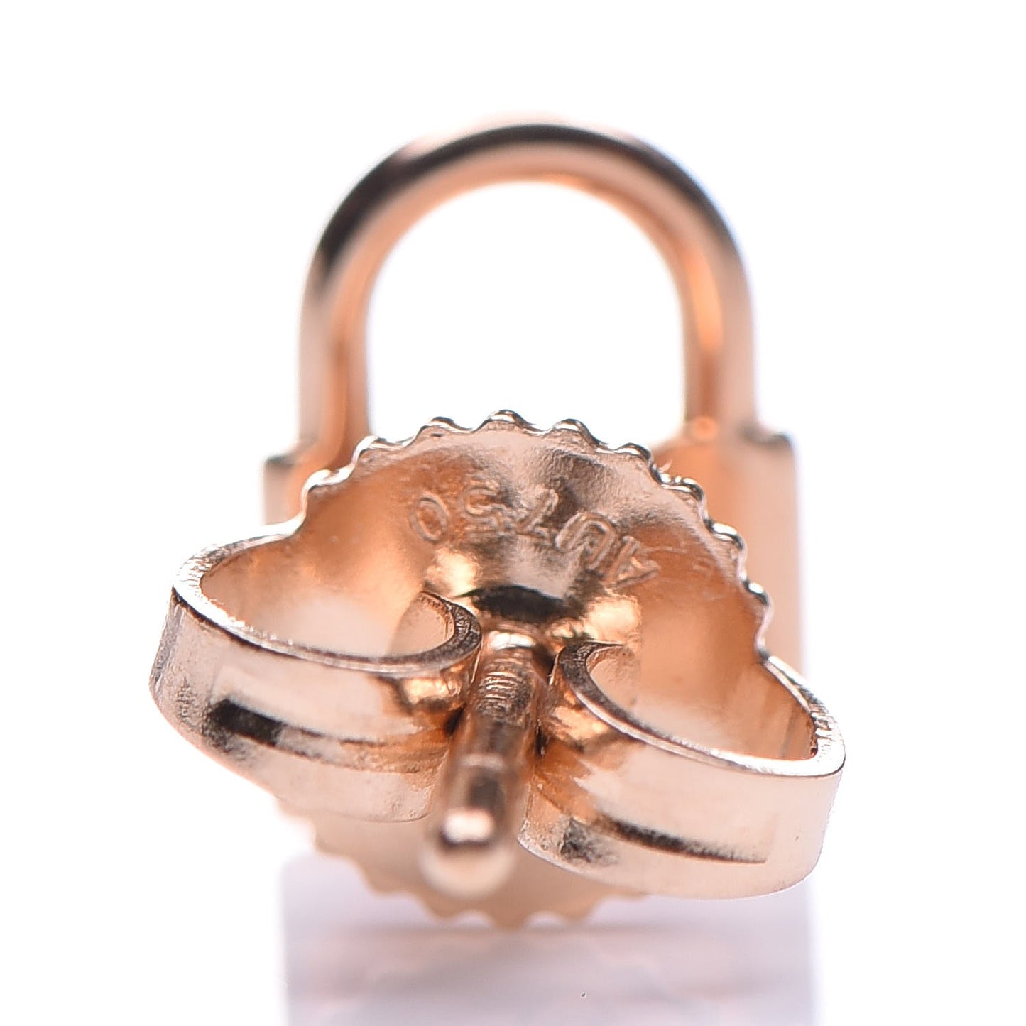 18K Rose Gold Mini Lock Earrings
