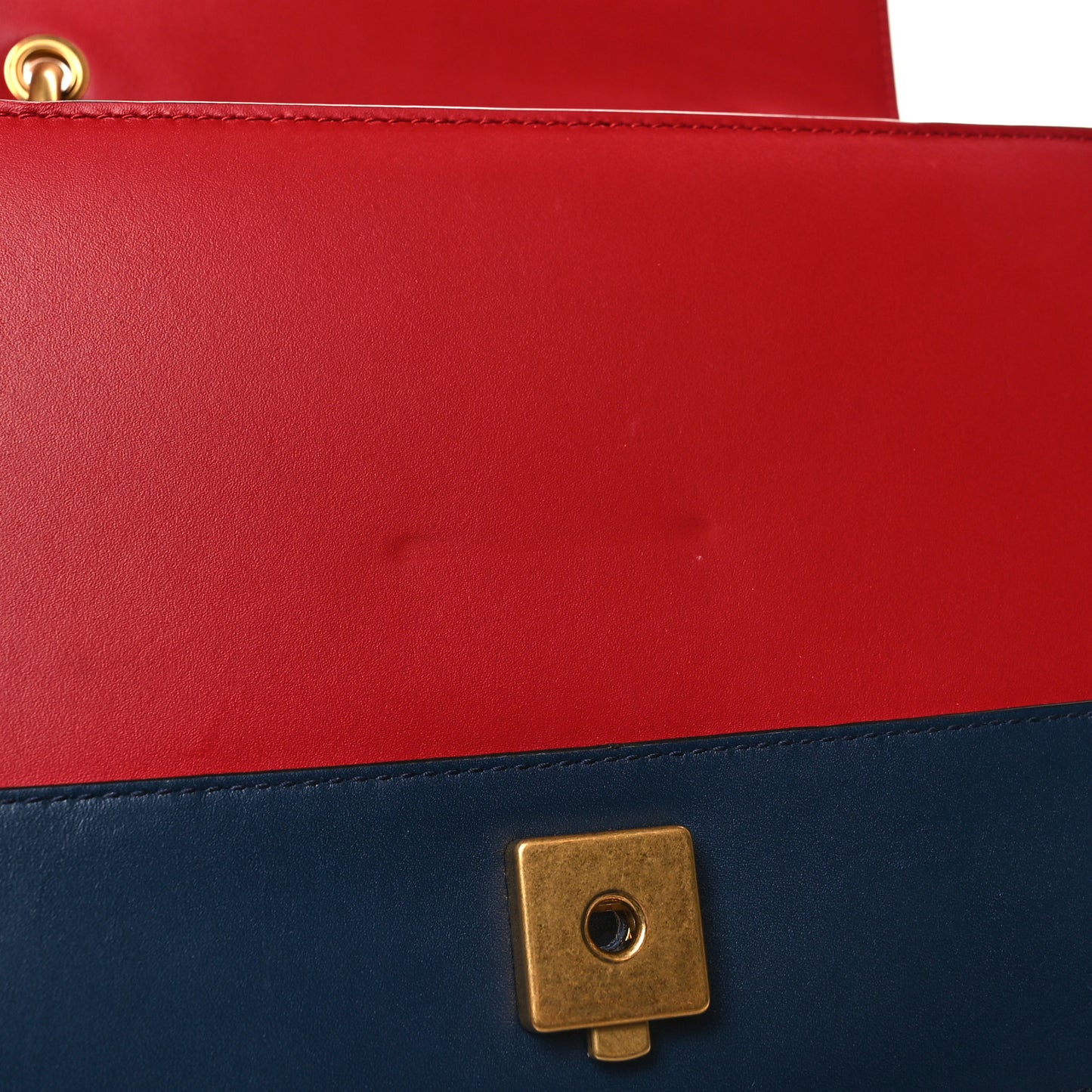 Calfskin Sylvie Web Queen Margaret Shoulder Bag Blue Agata Hibiscus Red Mystic White