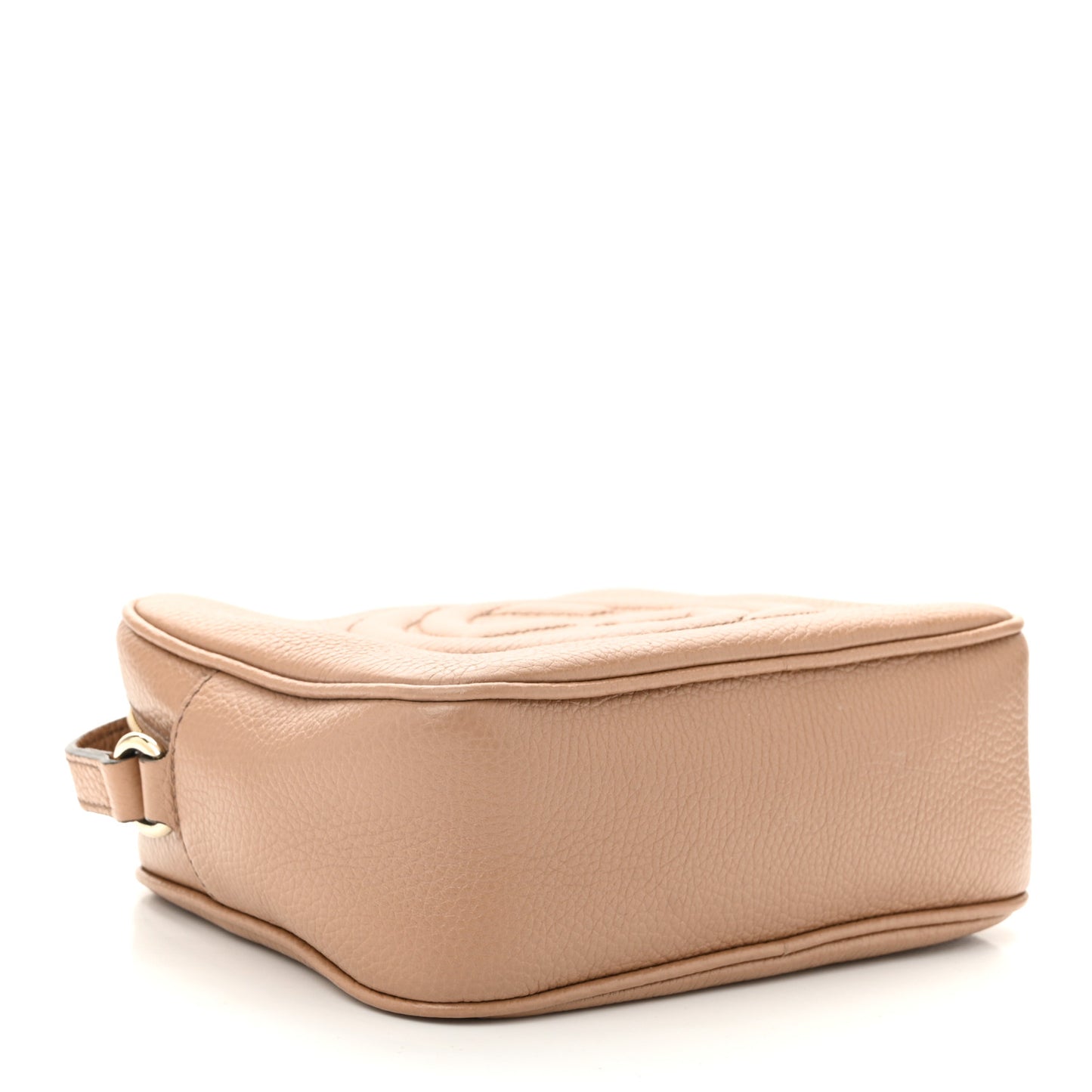 Pebbled Calfskin Small Soho Disco Bag Rose Beige
