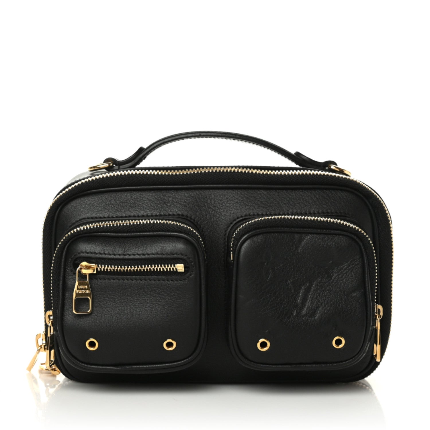 Louis Vuitton Calfskin Monogram Embossed Utility Bag Black 1 of 9