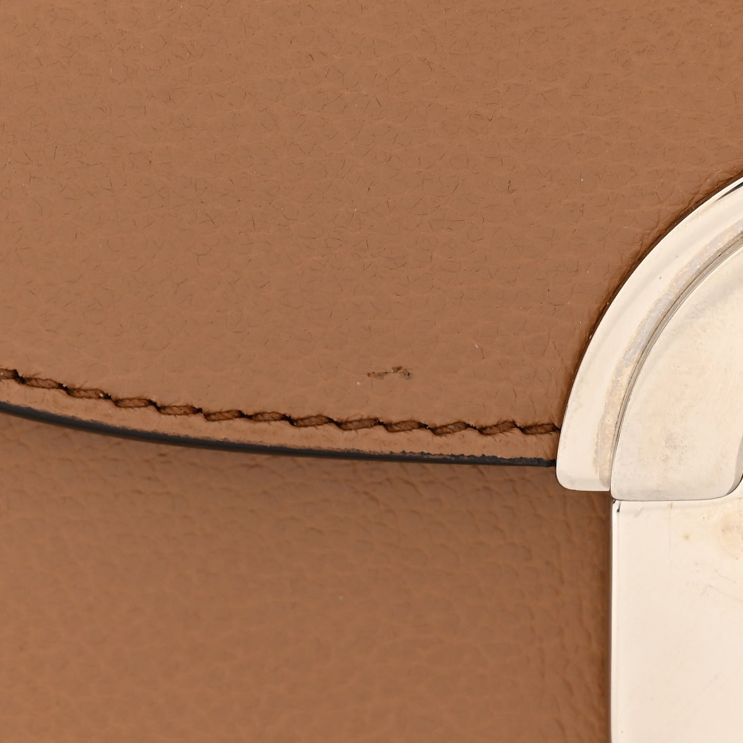 Glace Calfskin Arcade Crossbody Bag Caramel
