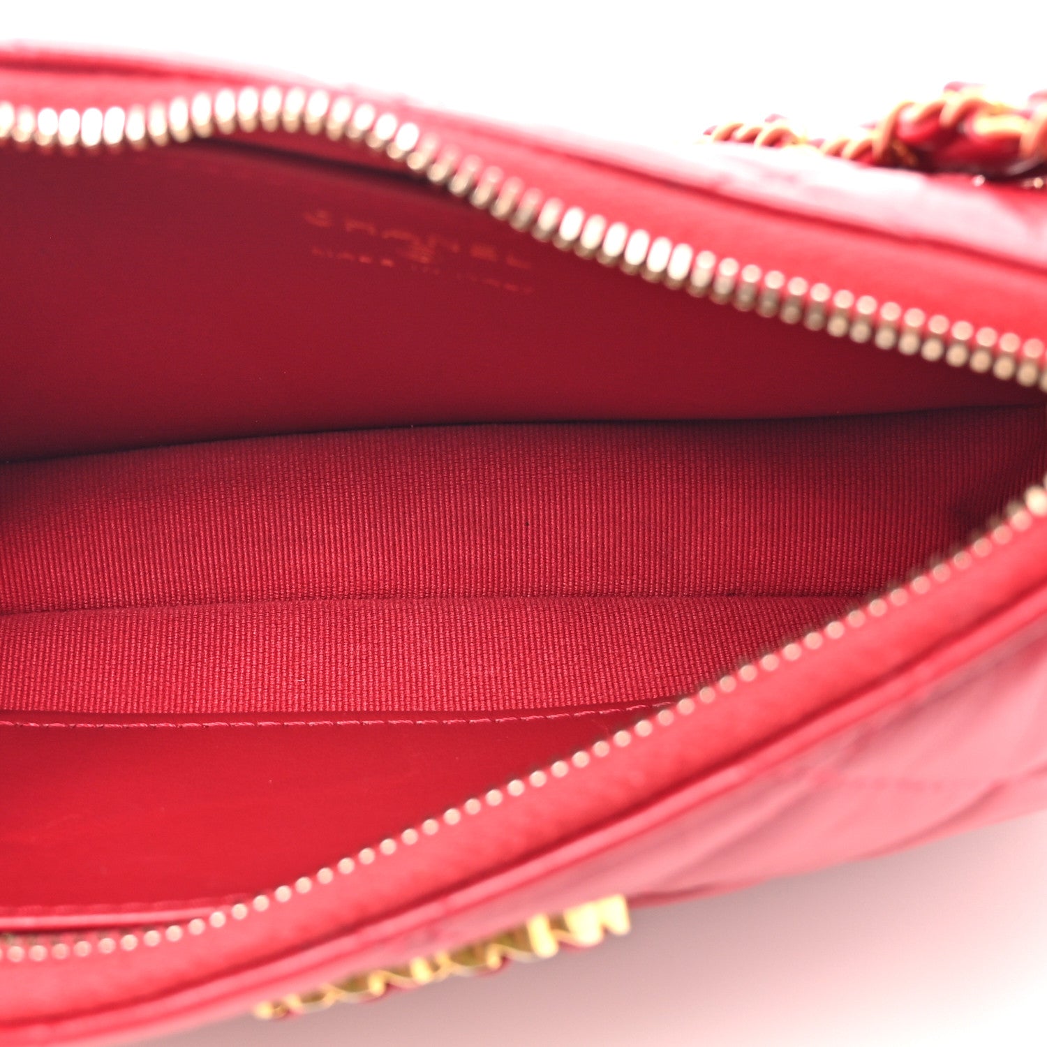 Chanel Crumpled Calfskin Quilted Braided CC Small Hobo Red 5 of 16