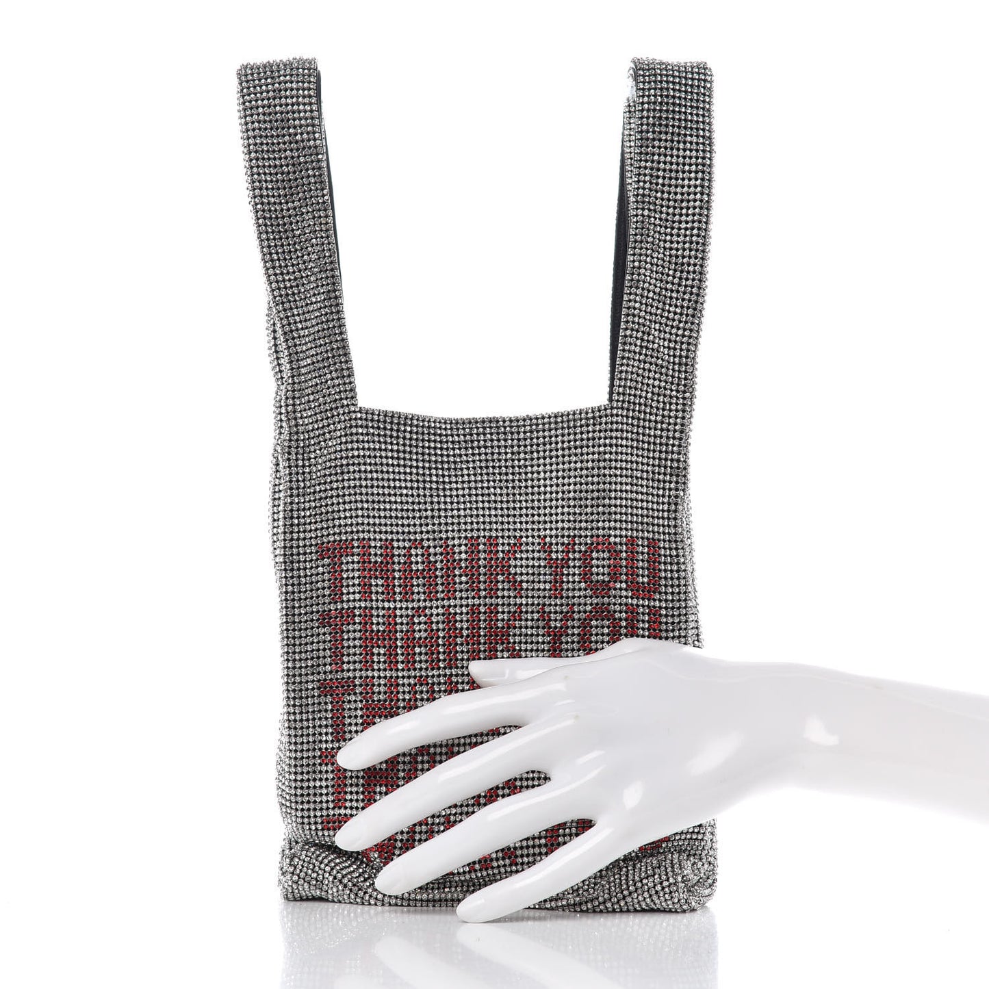 Crystal Wanglock Mini Shopper Silver